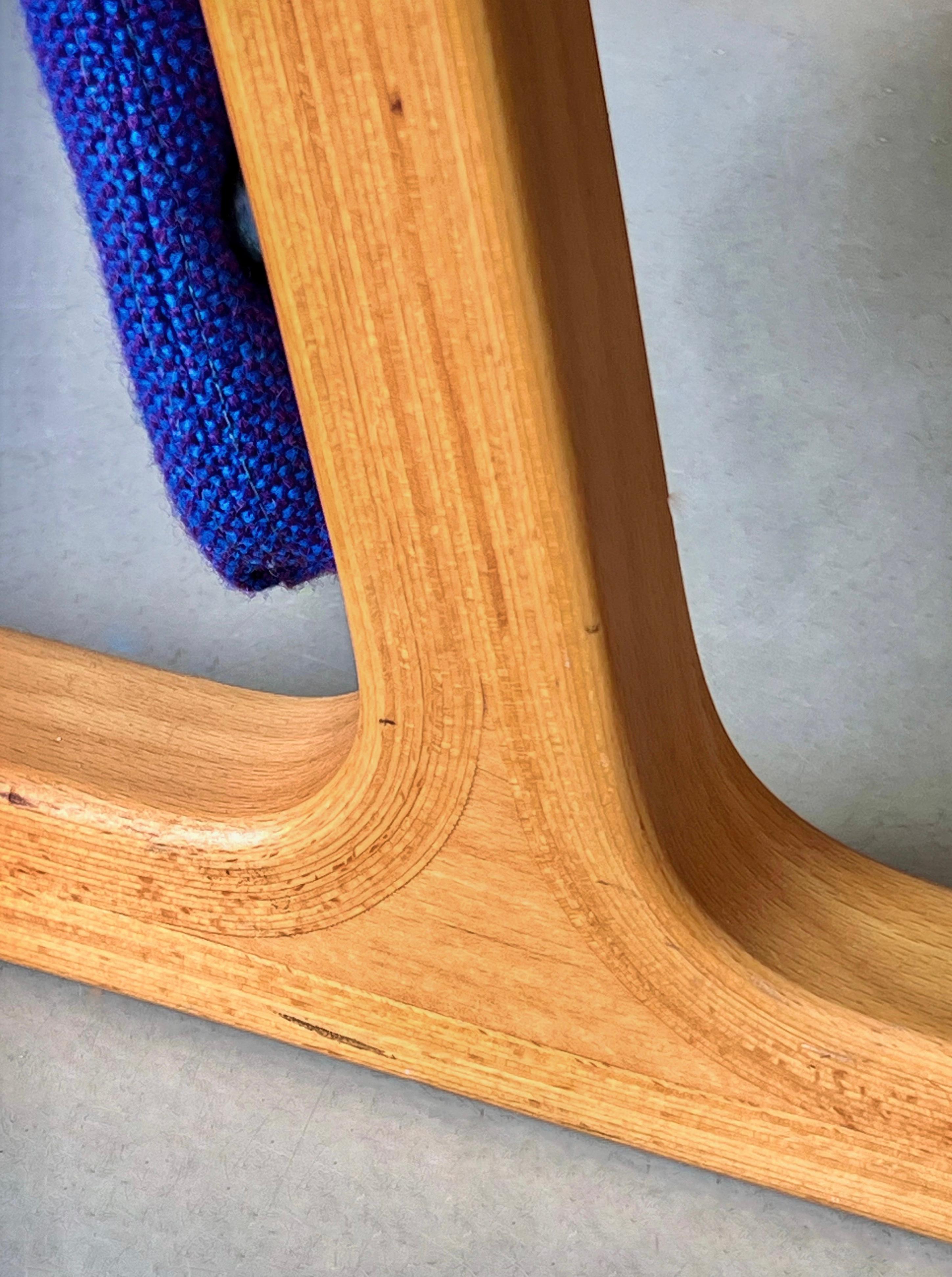 Magnus Olesen blue chair, probably by Rud Thygesen & Johnny Sørensen, Denmark For Sale 1