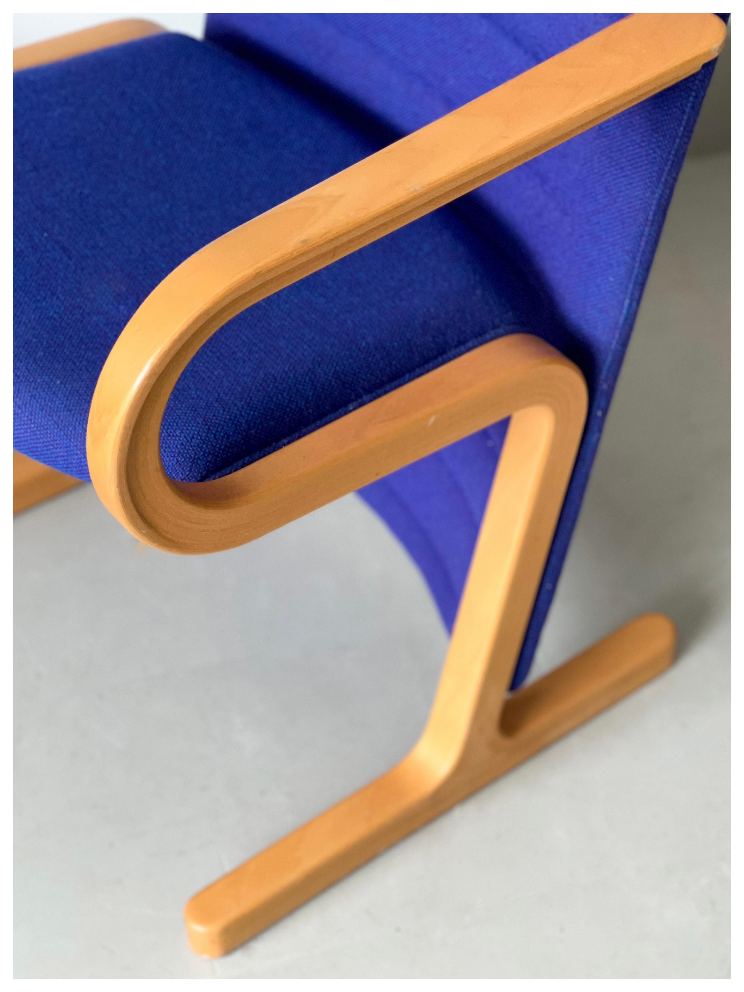 Magnus Olesen blue chair, probably by Rud Thygesen & Johnny Sørensen, Denmark For Sale 2