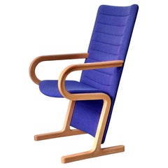 Retro Magnus Olesen blue chair, probably by Rud Thygesen & Johnny Sørensen, Denmark