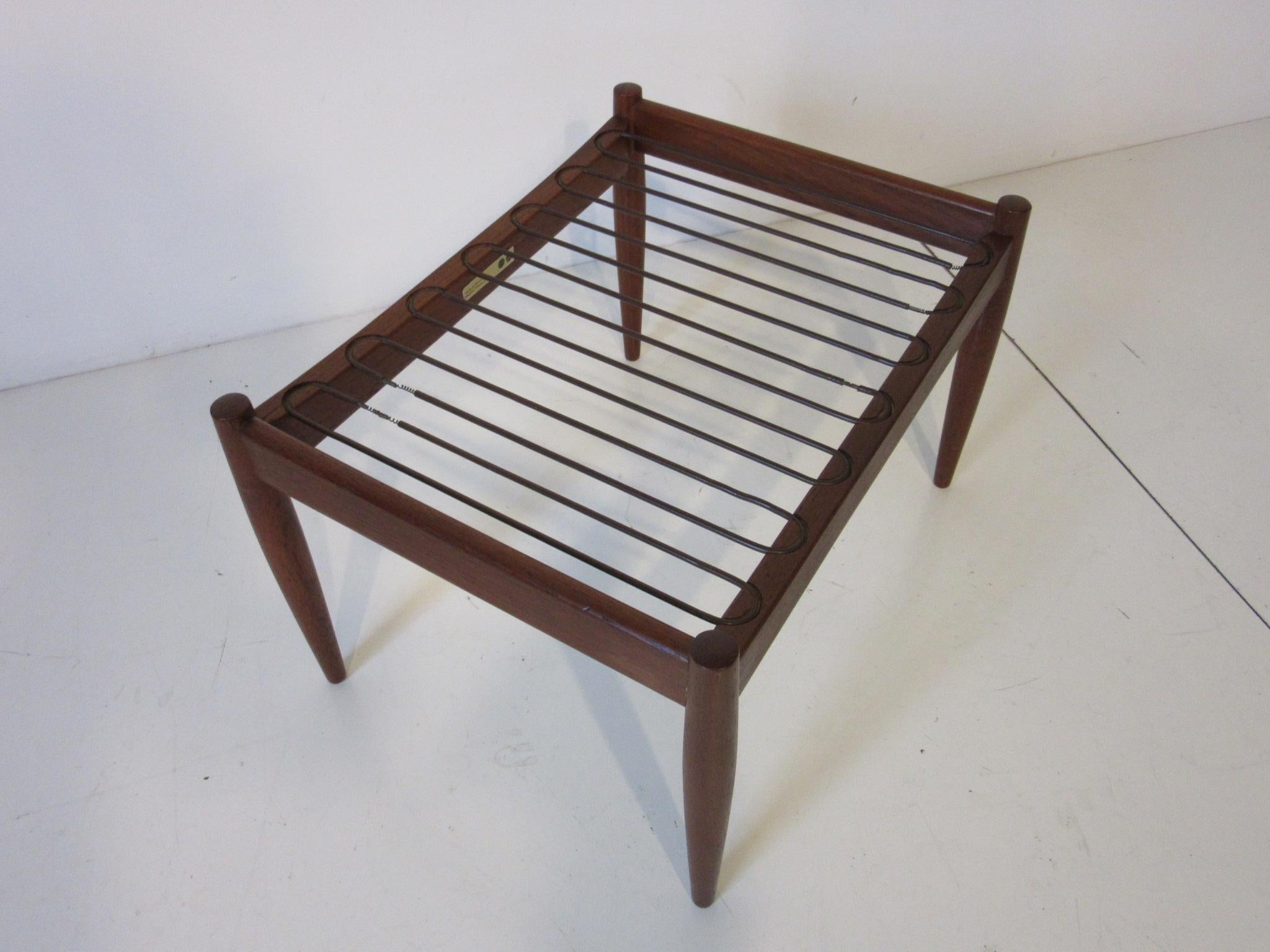 Magnus Olesen Footstool / Ottoman by Durup, Denmark In Good Condition In Cincinnati, OH