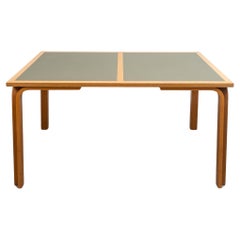 Retro Magnus Olesen Labeled Made in Denmark Green Olive Table Top, 1970s