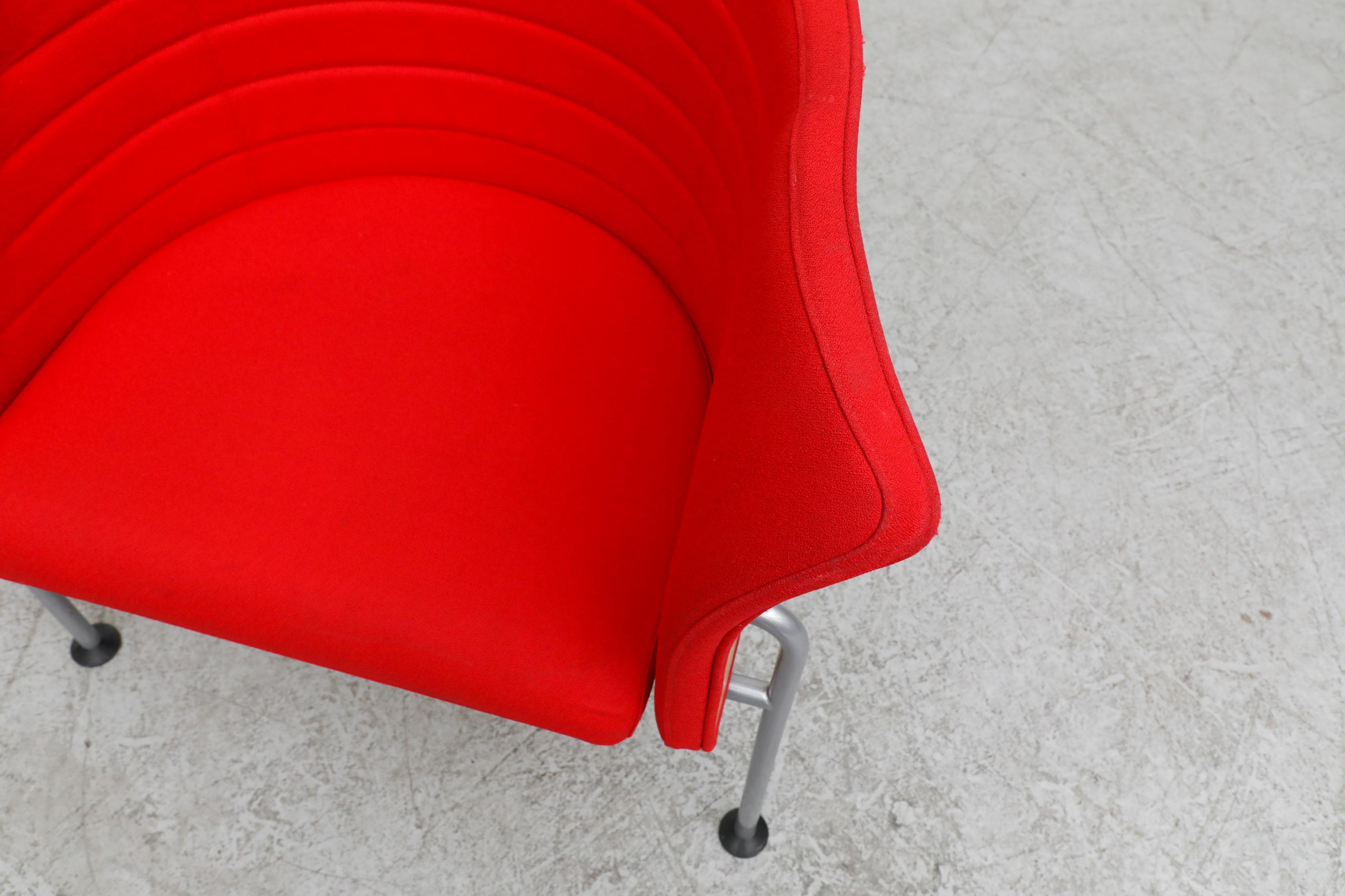 Red Magnus Olesen Lotus Chair in White Ash by Rud Thygensen & Johnny Sørensen For Sale 6