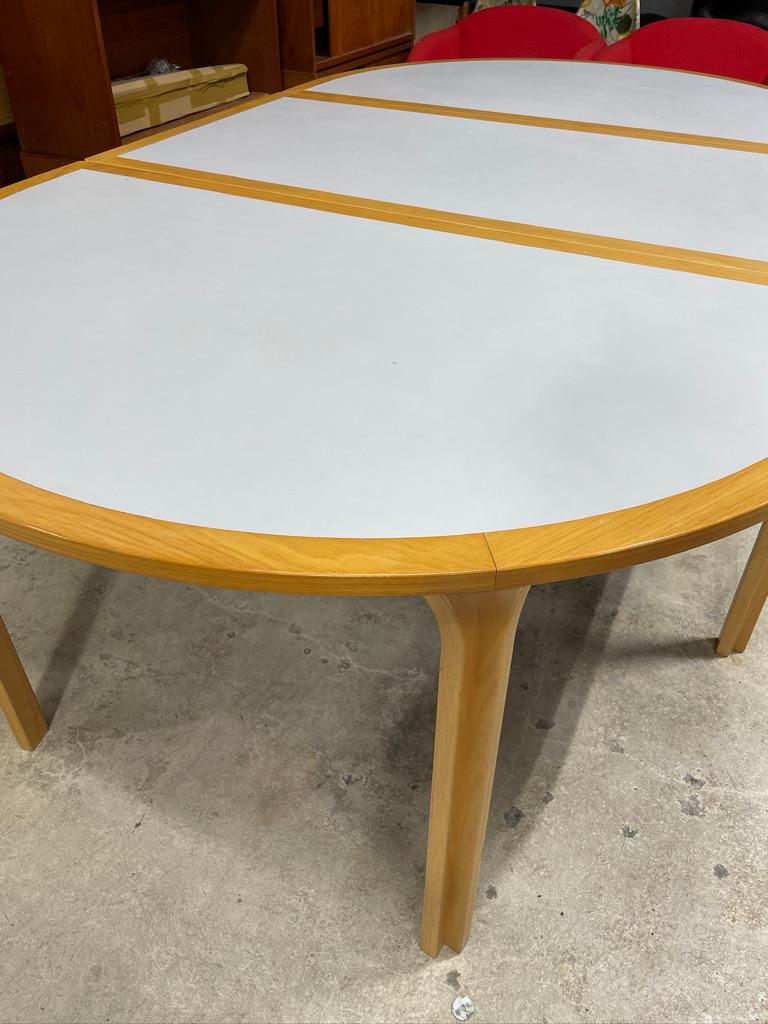 Danish Magnus Olesen Mid Century Dining Table Expandable 70s For Sale