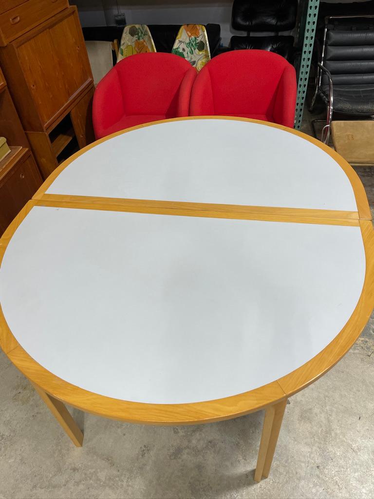 Wood Magnus Olesen Mid Century Dining Table Expandable 70s For Sale