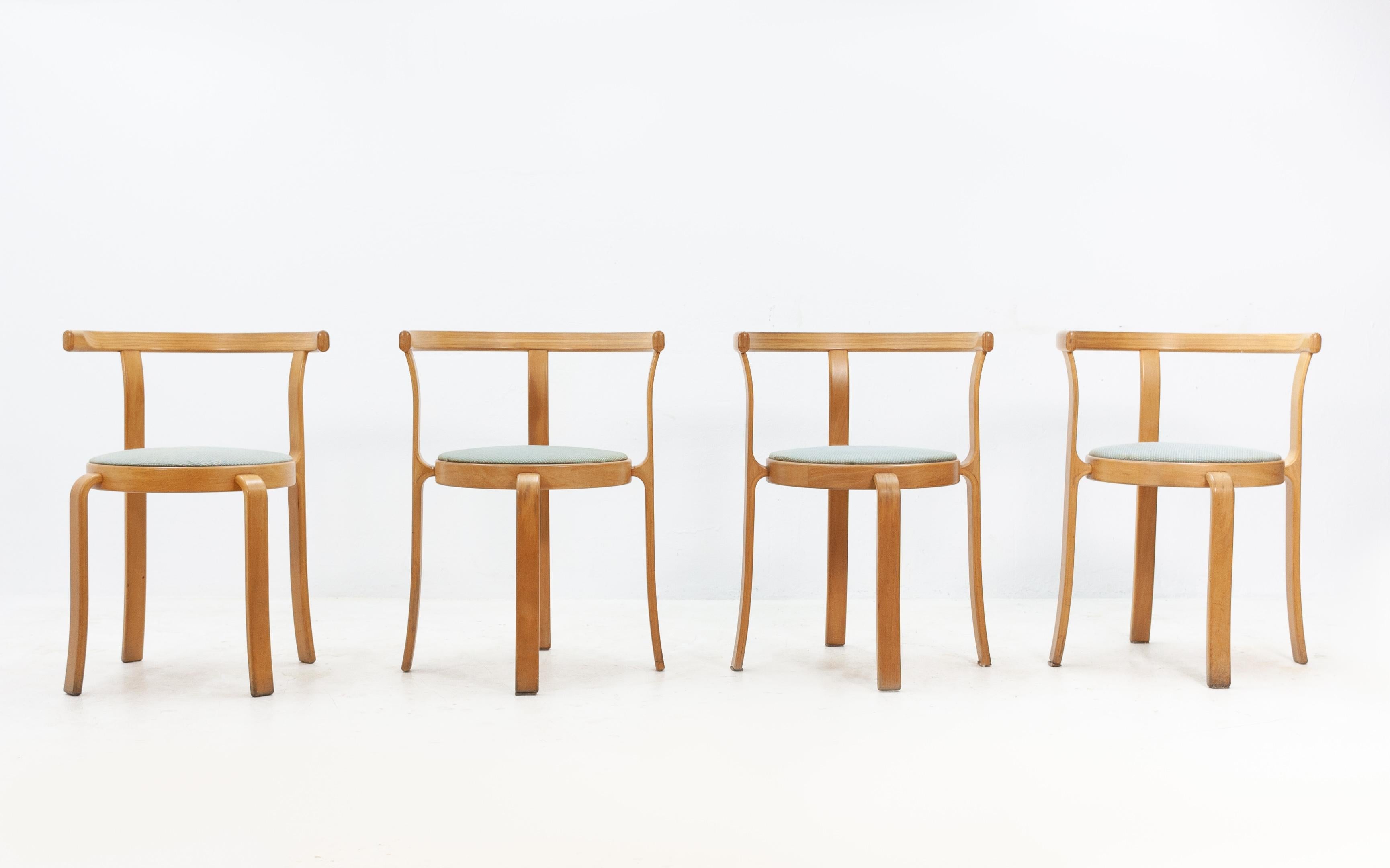 Modern Magnus Olesen Stackable Chairs, Denmark, 1980s 