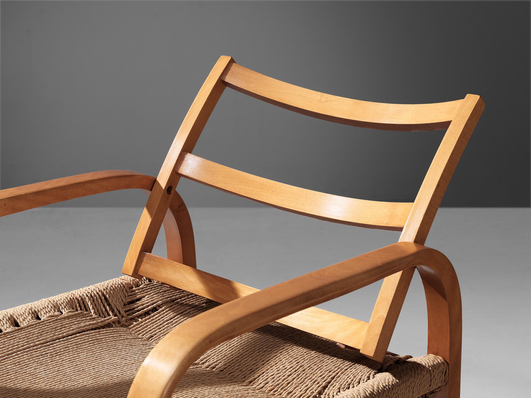 Scandinavian Modern Magnus Stephensen Armchair with Seaweed Seat For Sale