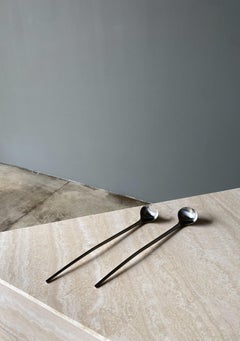 Magnus Stephensen for Georg Jensen, Stainless Denmark Serving Fork and Spoon