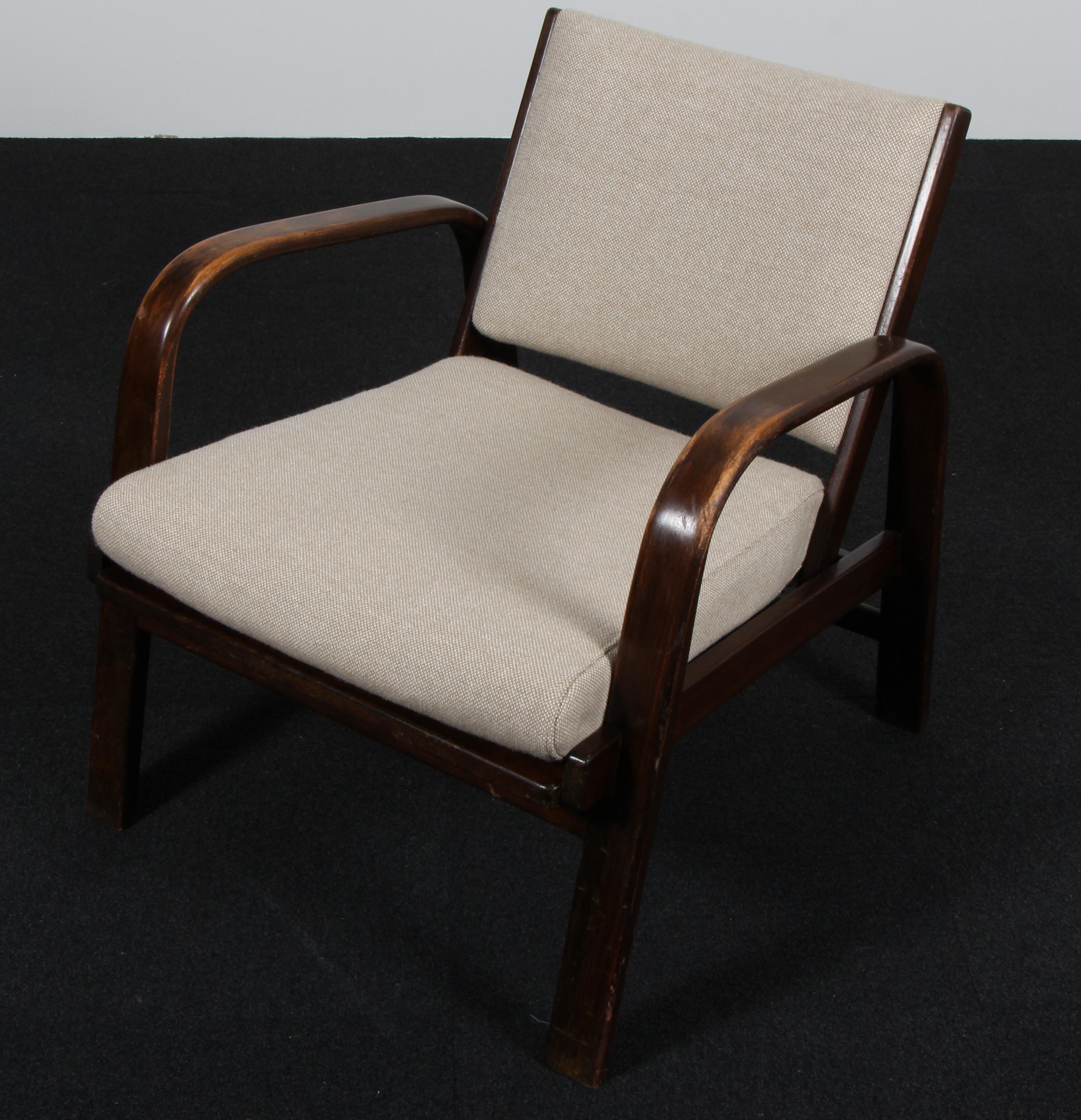 Scandinave moderne Chaise longue Magnus Stephensen en hêtre, canne et laine, Fritz Hansen années 1930 en vente