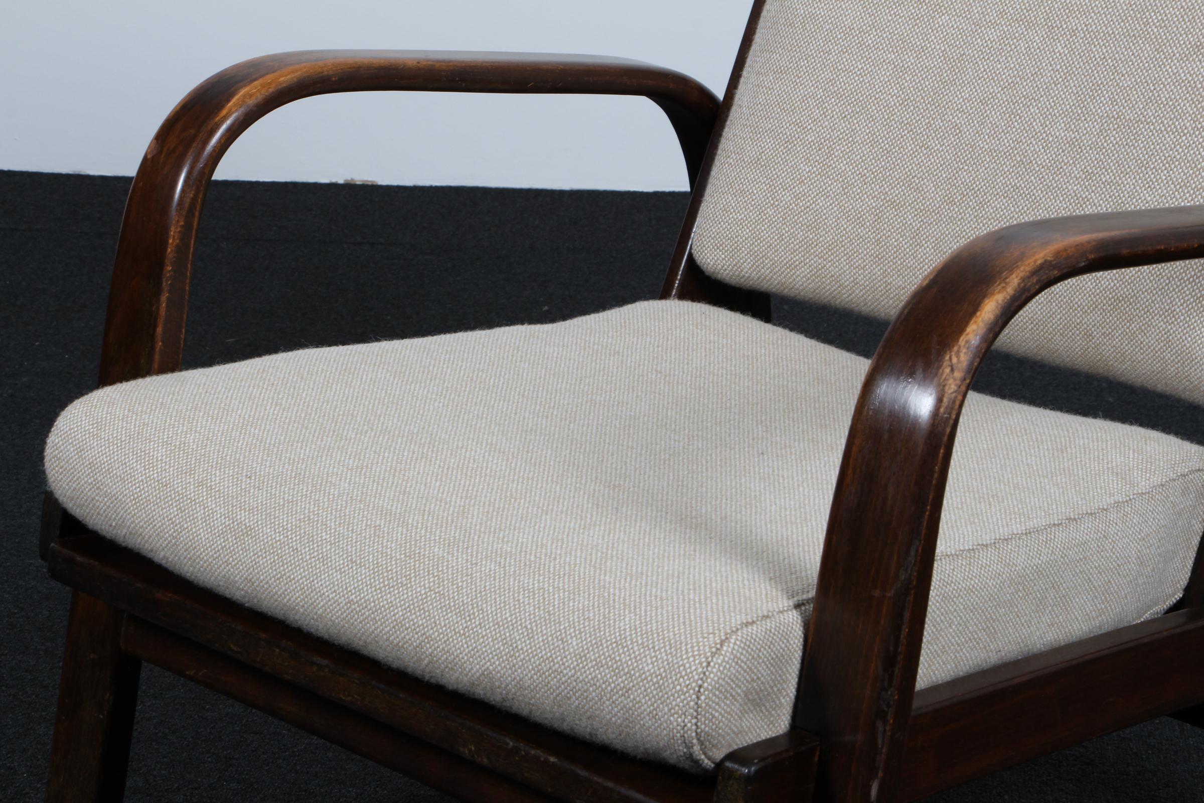 Chaise longue Magnus Stephensen en hêtre, canne et laine, Fritz Hansen années 1930 Bon état - En vente à Esbjerg, DK