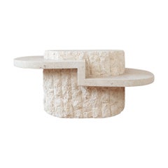 Magnussen Ponte Coffee Table with Travertine Veneer, 1970s