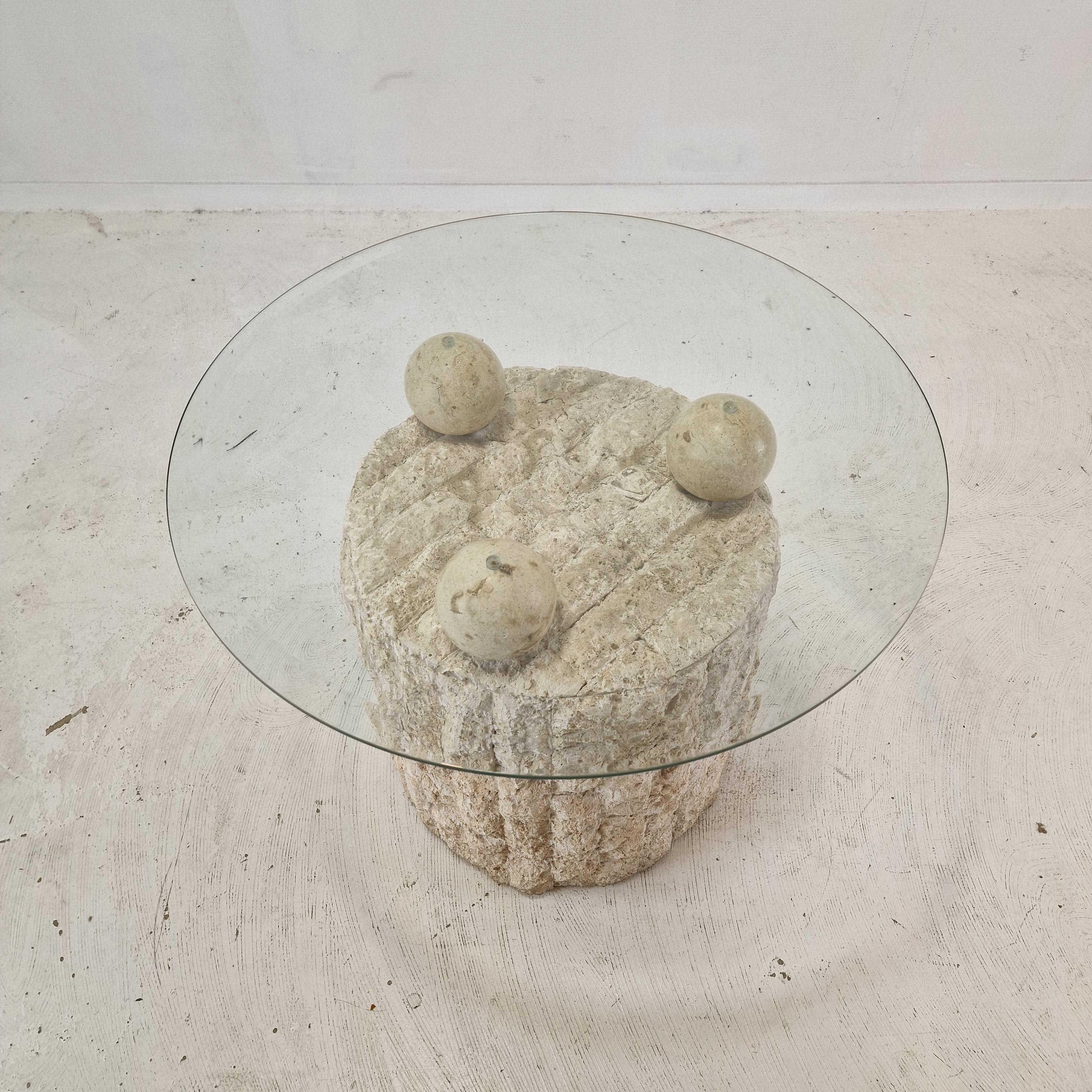 Magnussen Ponte Mactan Stone Coffee or Fossil Stone Table, 1980s 2