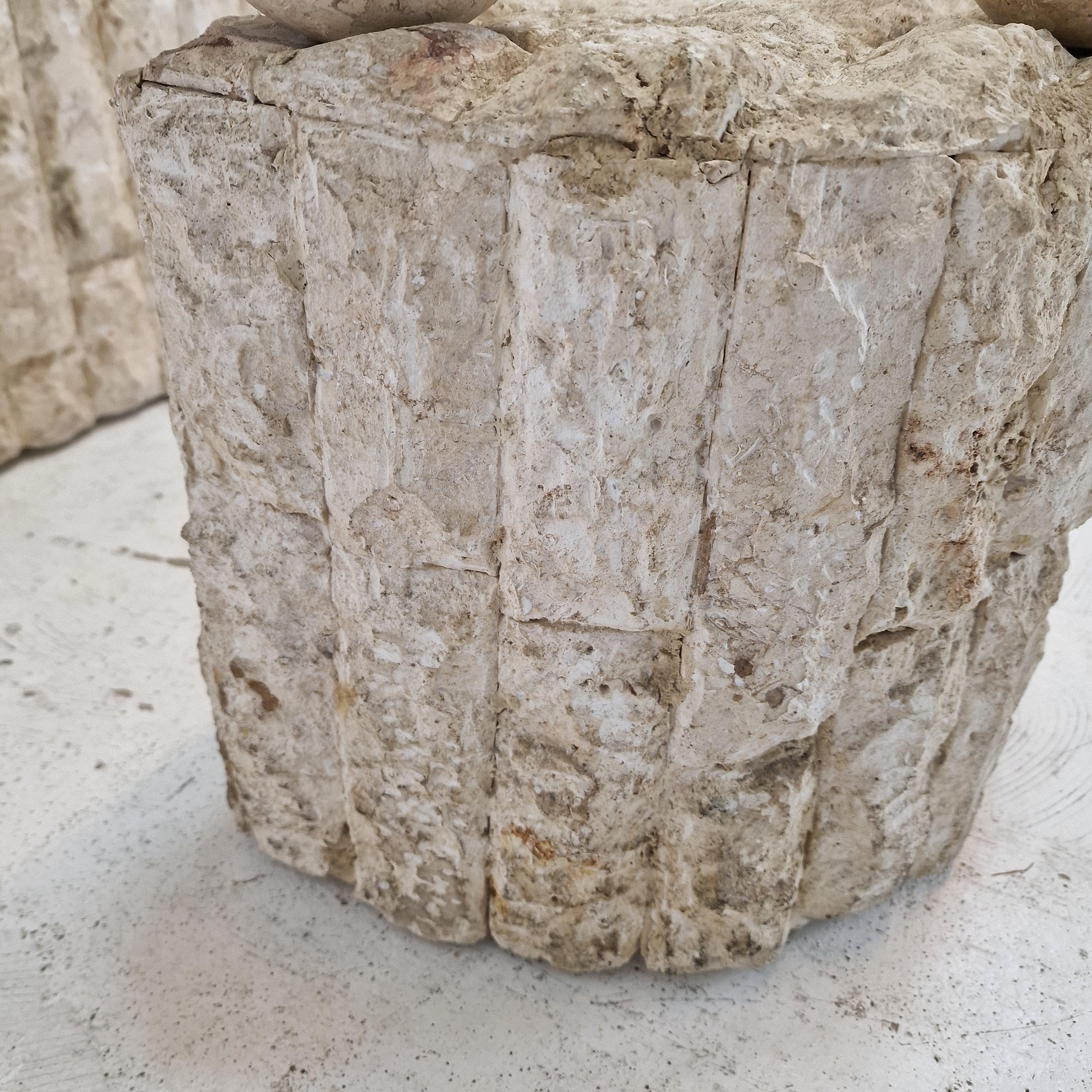 Magnussen Ponte Mactan Stone Coffee or Fossil Stone Table, 1980s For Sale 5