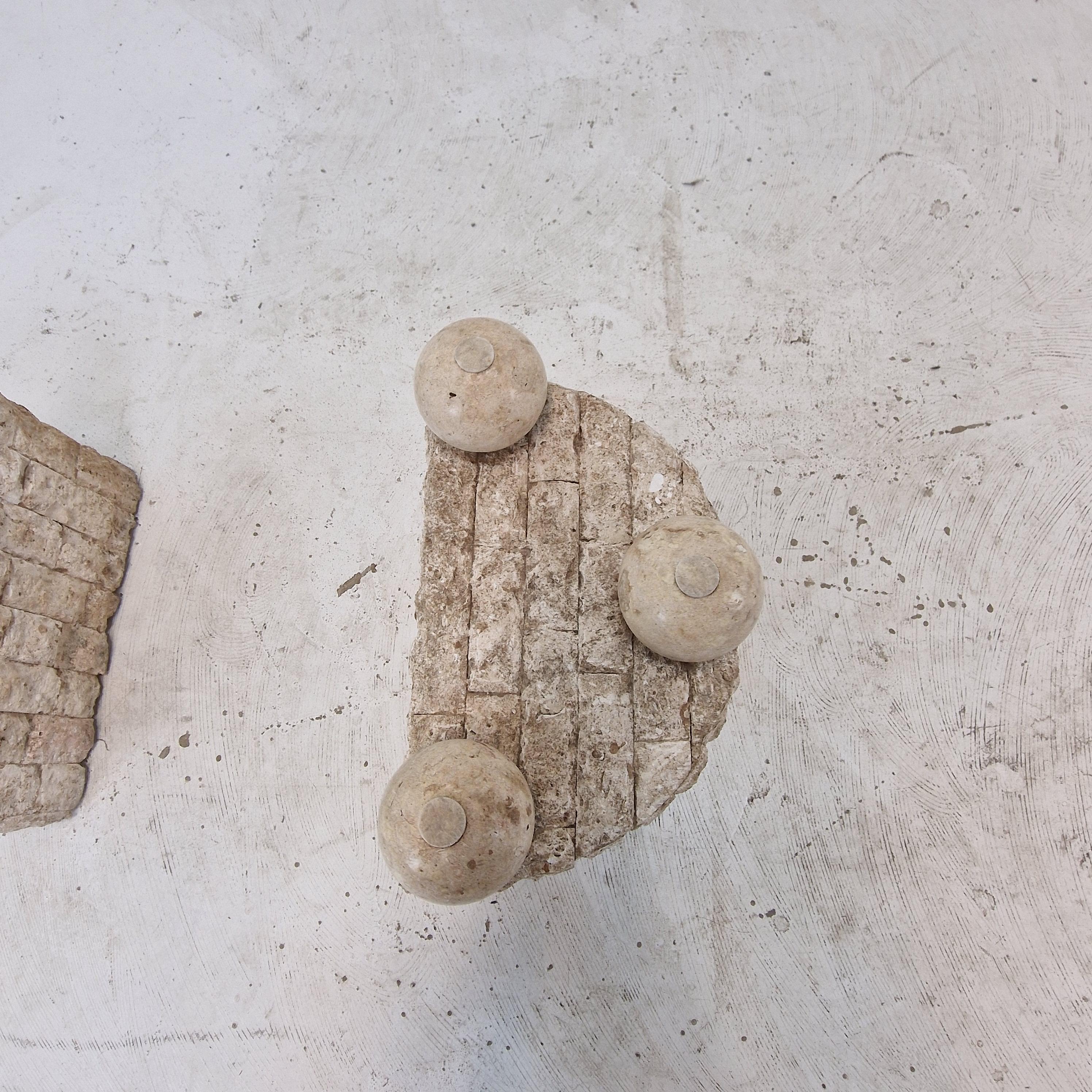 Table basse en pierre de Ponte Mactan ou pierre fossile de Magnussen, années 1980 en vente 6