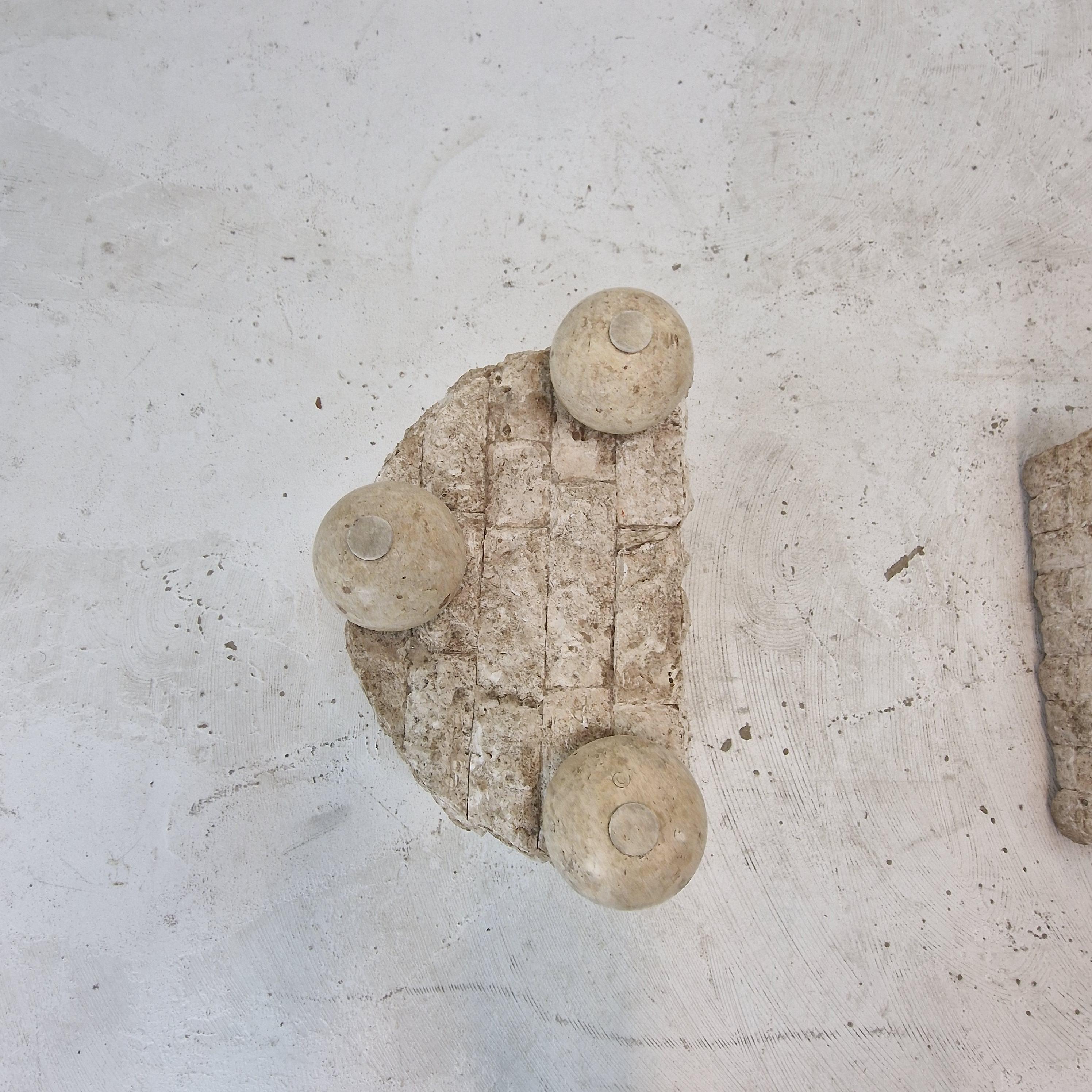 Table basse en pierre de Ponte Mactan ou pierre fossile de Magnussen, années 1980 en vente 7