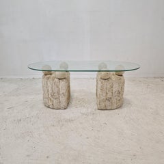 Magnussen Ponte Mactan Stone Coffee or Fossil Stone Table, 1980s