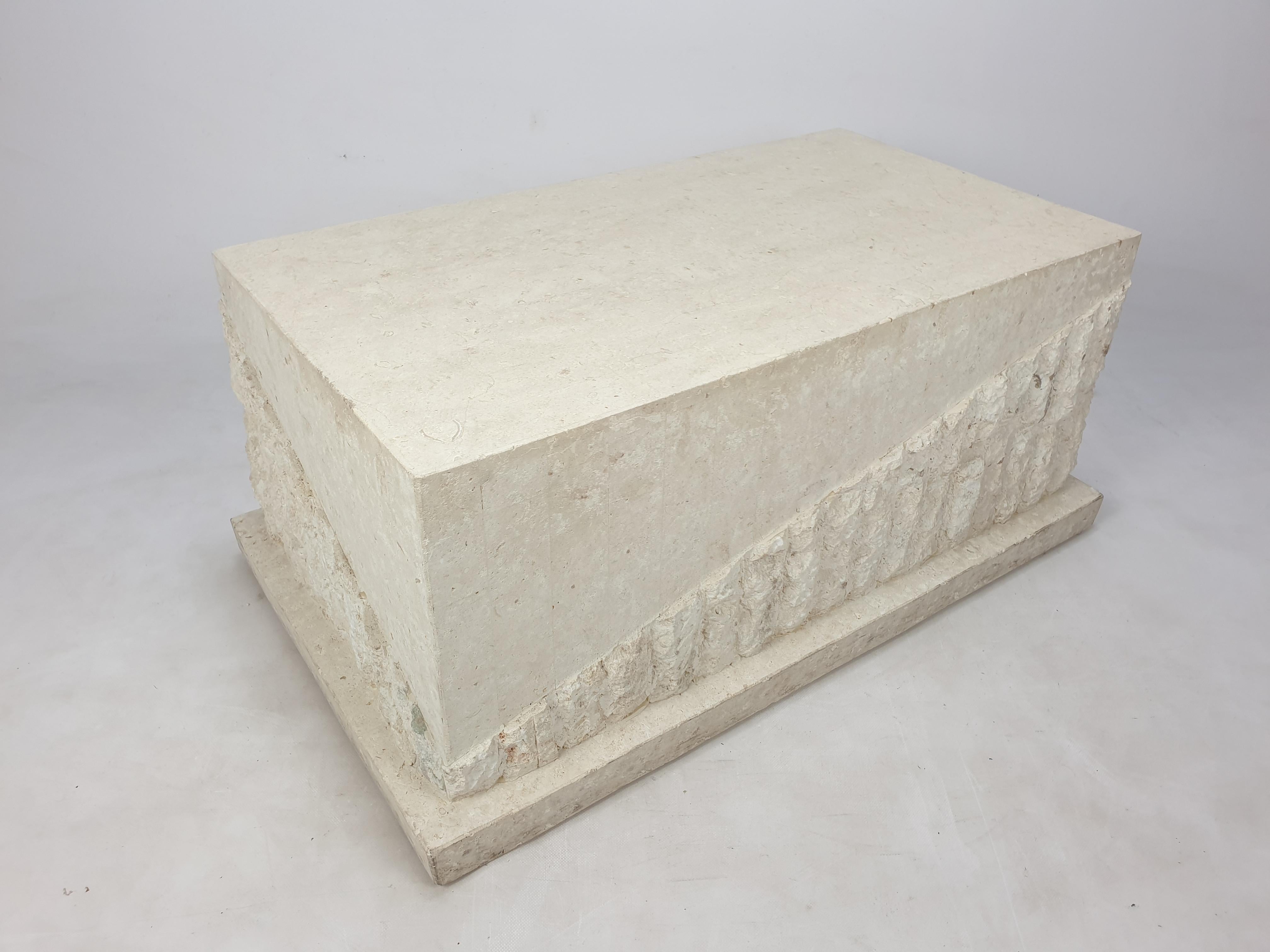 Magnussen Ponte Mactan Stone or Fossil Stone Coffee Table, 1980s For Sale 1