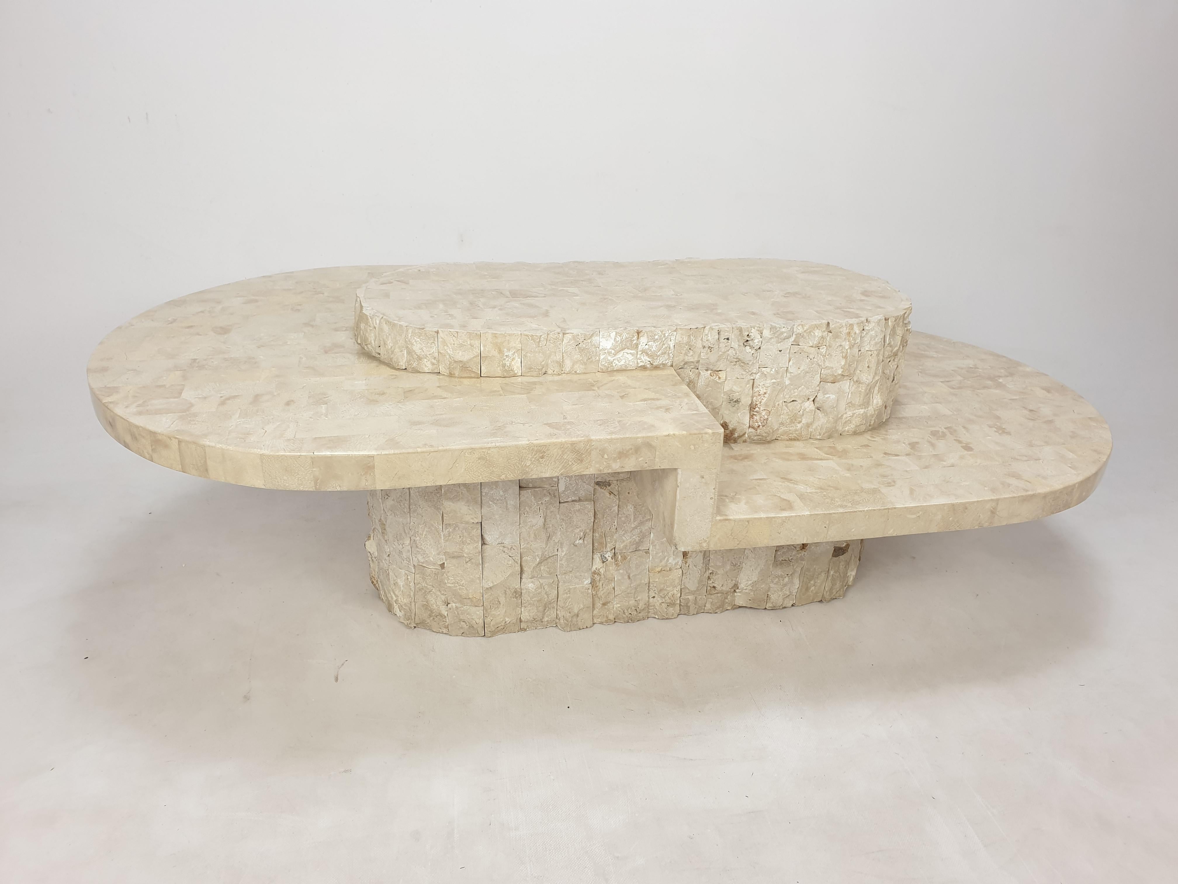 Magnussen Ponte Mactan Stone or Fossil Stone Coffee Table, 1980s 1