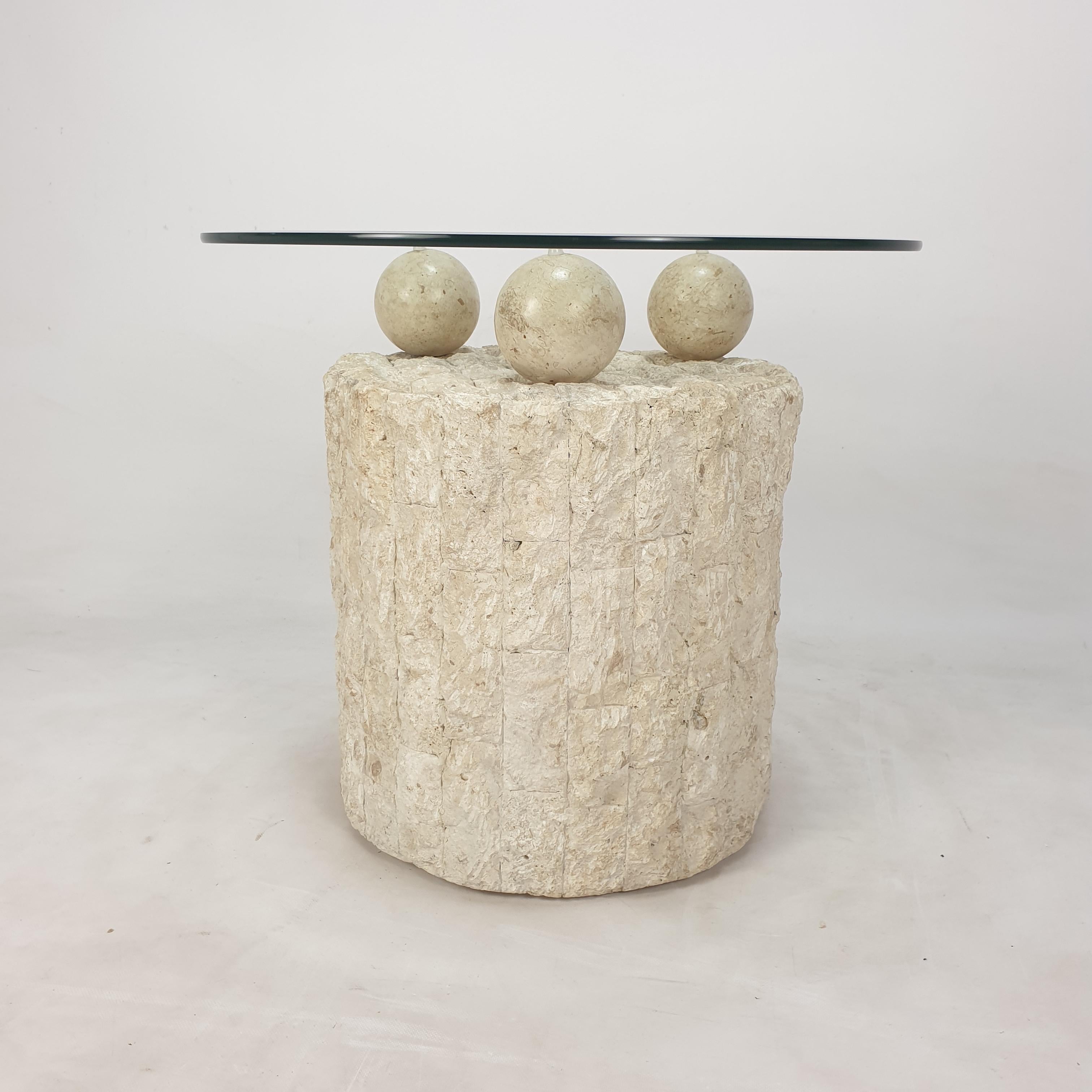 Magnussen Ponte Mactan Stone Coffee or Fossil Stone Table, 1980s 1