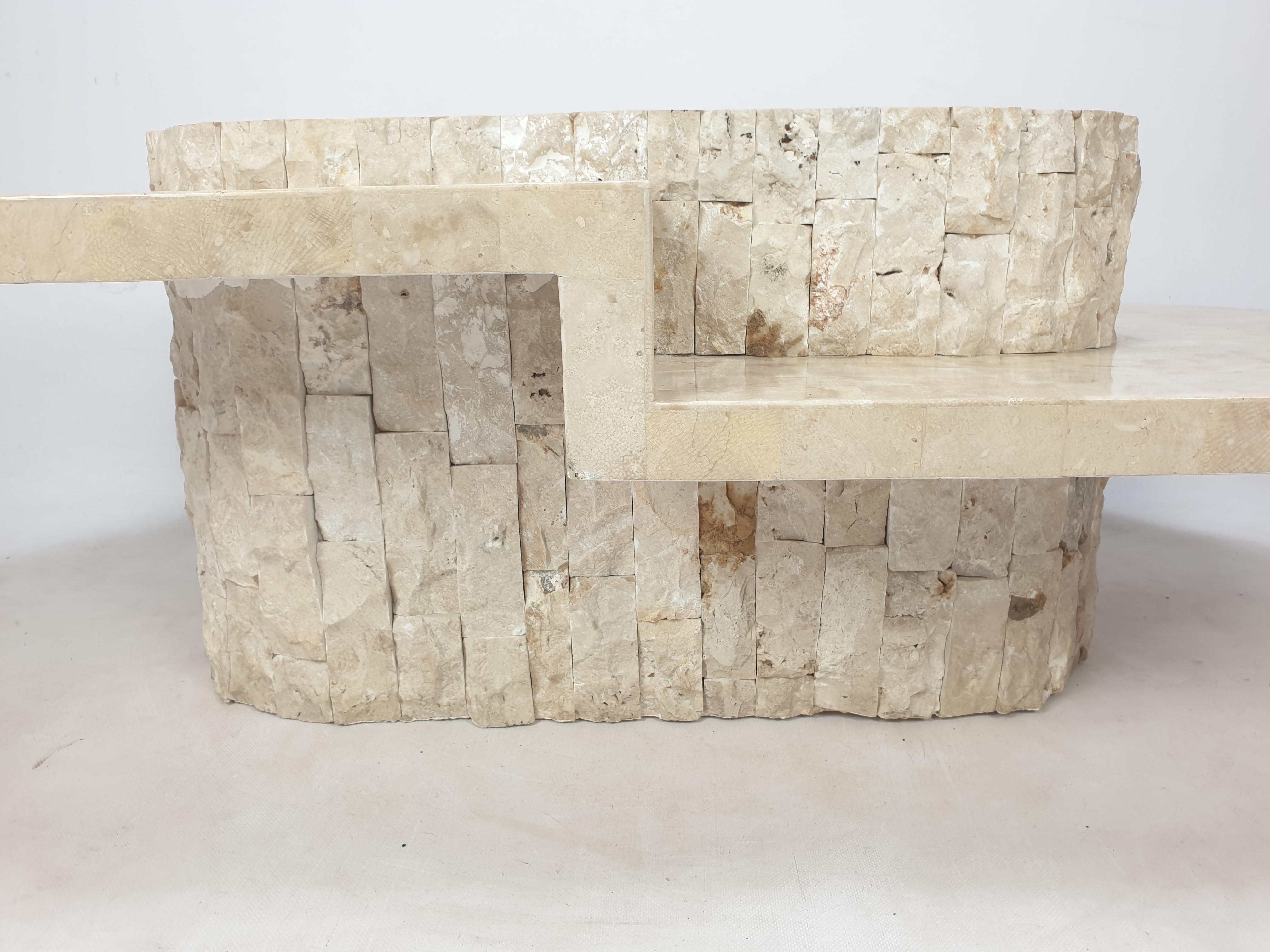 Magnussen Ponte Mactan Stone or Fossil Stone Coffee Table, 1980s 5