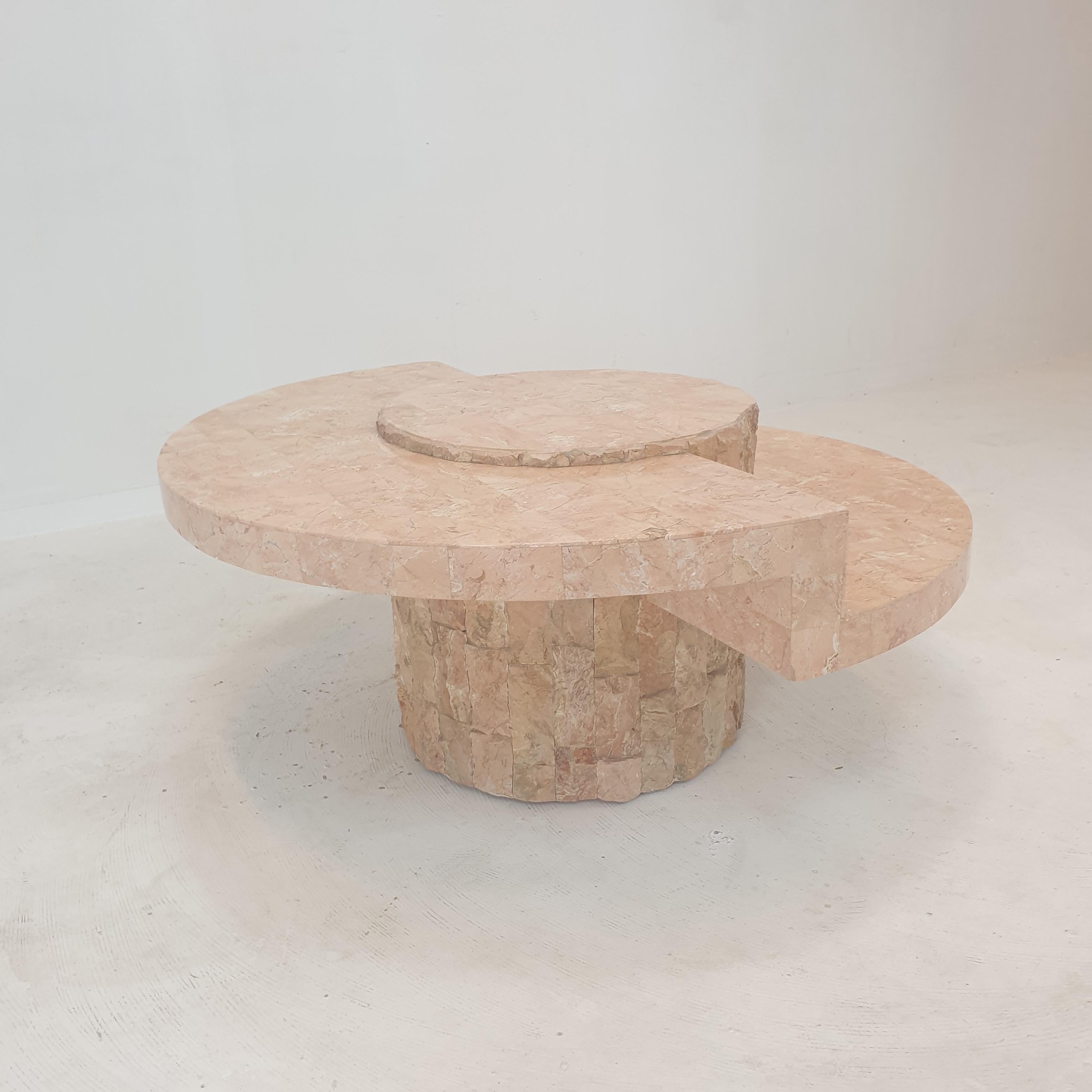 Unknown Magnussen Ponte Mactan Stone or Fossil Stone Coffee Table, 1980s