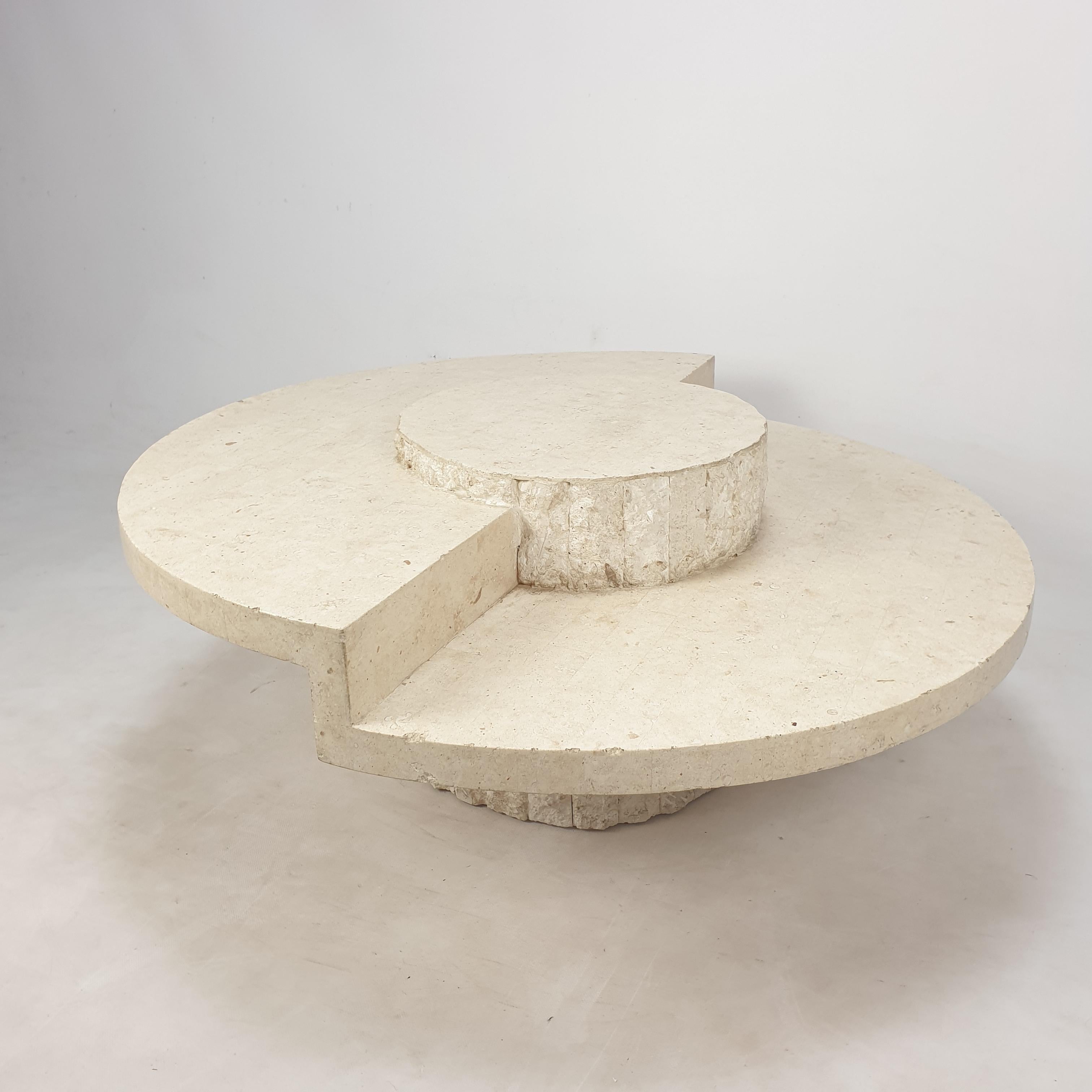 Hand-Crafted Magnussen Ponte Mactan Stone Coffee Table, 1980s