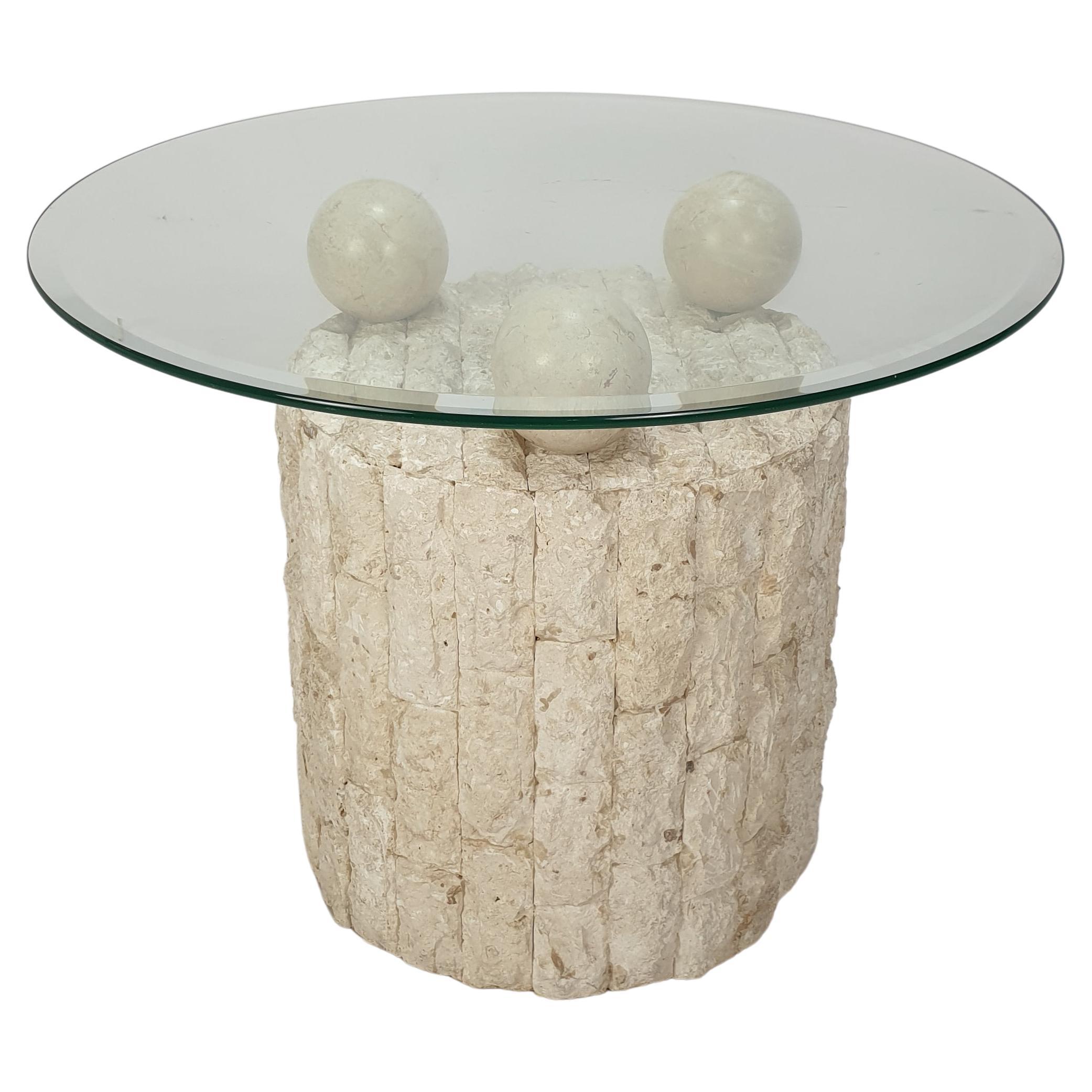 Magnussen Ponte Mactan Stone or Fossil Stone Shell Coffee Table, 1980s