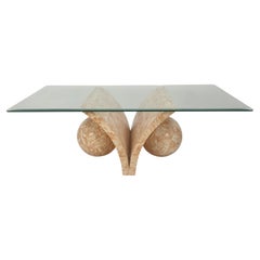 Magnussen Ponte Mactan Stone or Fossil Stone Coffee Table, 1980s