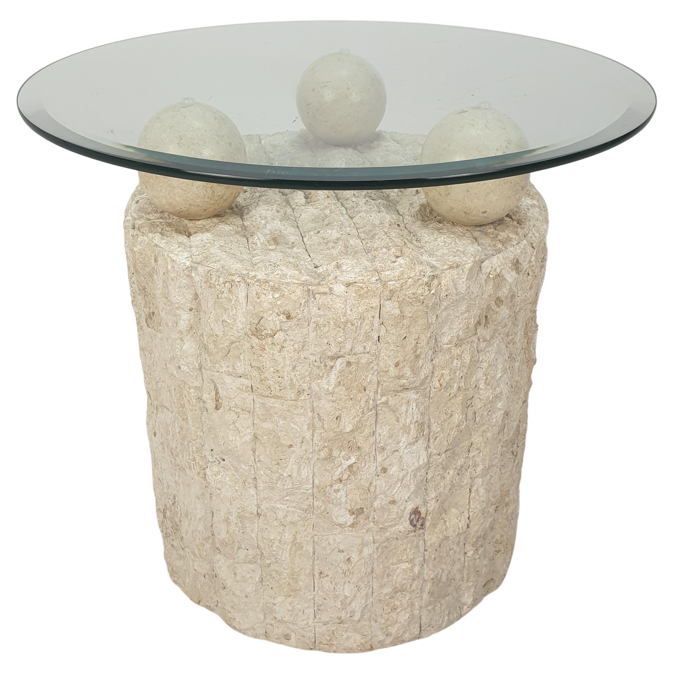 Magnussen Ponte Mactan Stone Coffee or Fossil Stone Table, 1980s