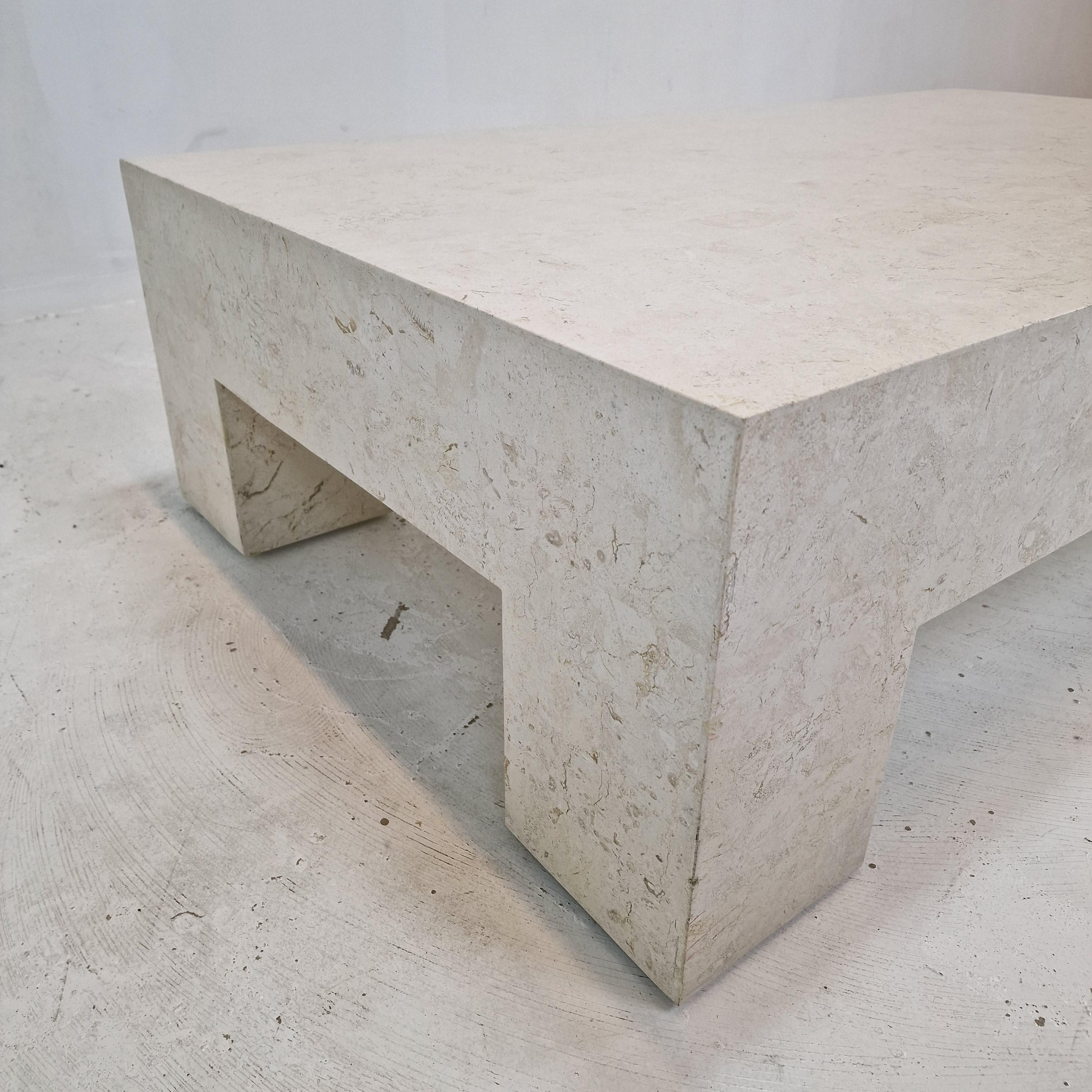 Magnussen Ponte Mactan Stone or Fossil Stone Coffee Table, 1980s For Sale 4
