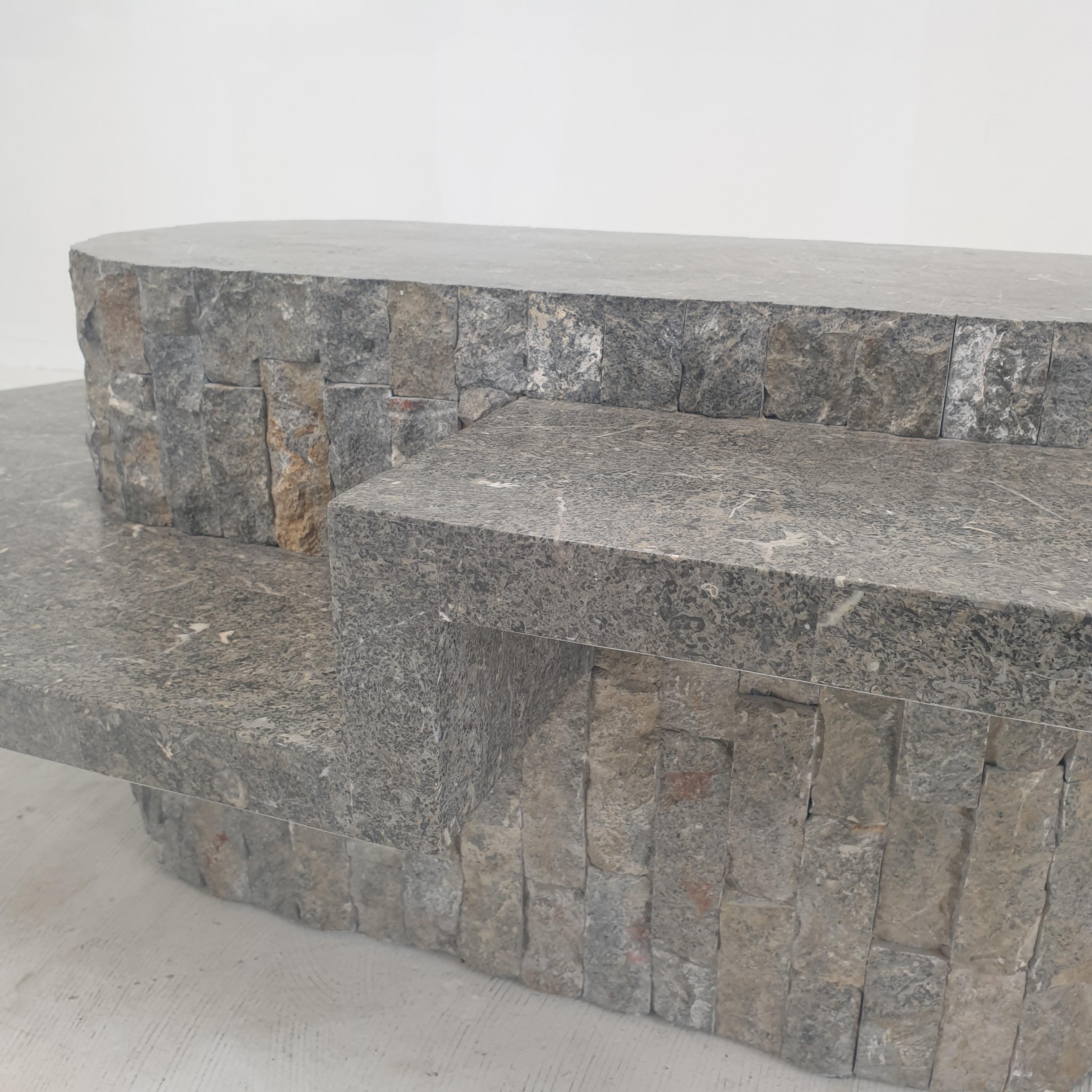 Magnussen Ponte Mactan Stone or Fossil Stone Coffee Table, 1980s For Sale 5