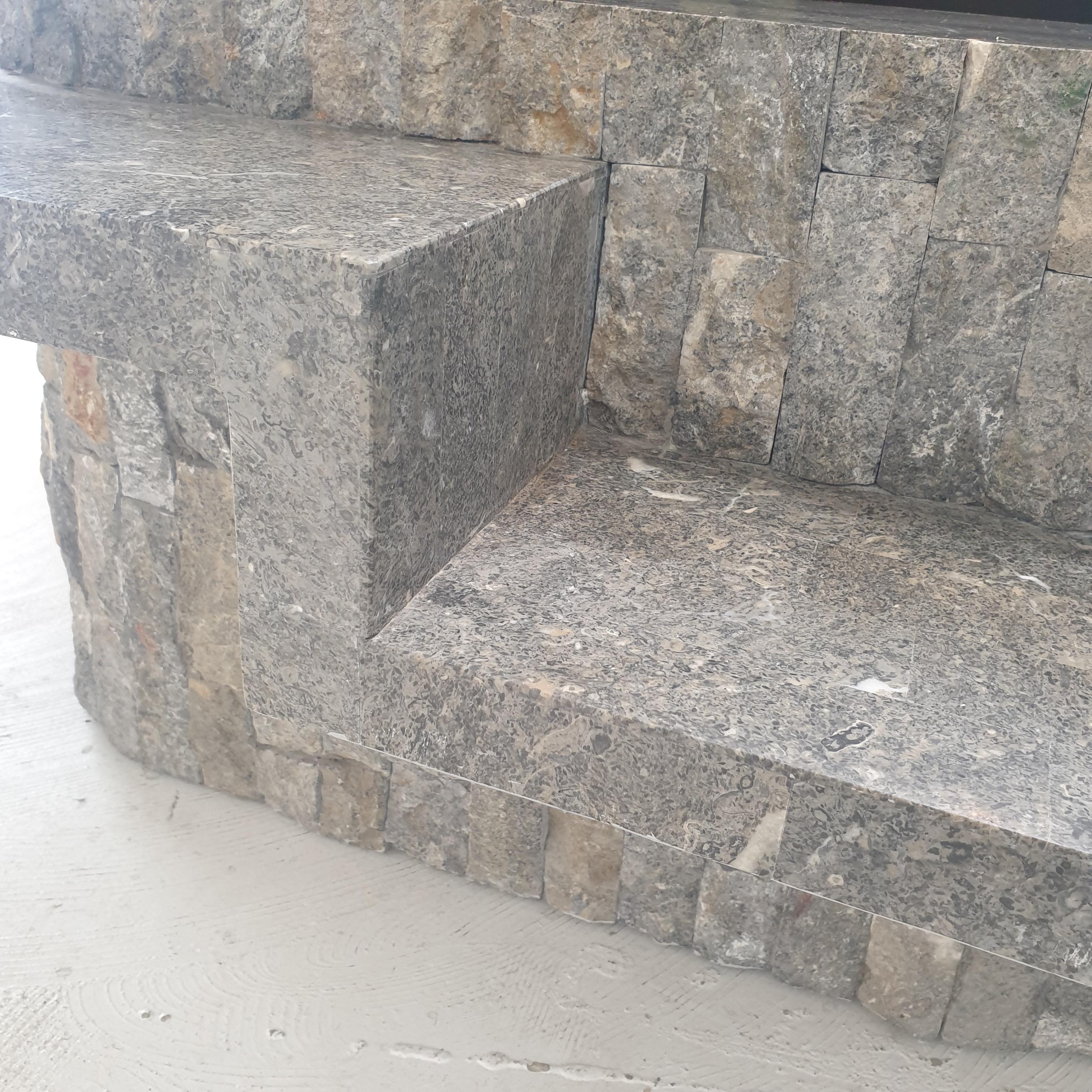 Mesa de centro Magnussen Ponte Mactan de piedra o piedra fósil, años 80 en venta 10