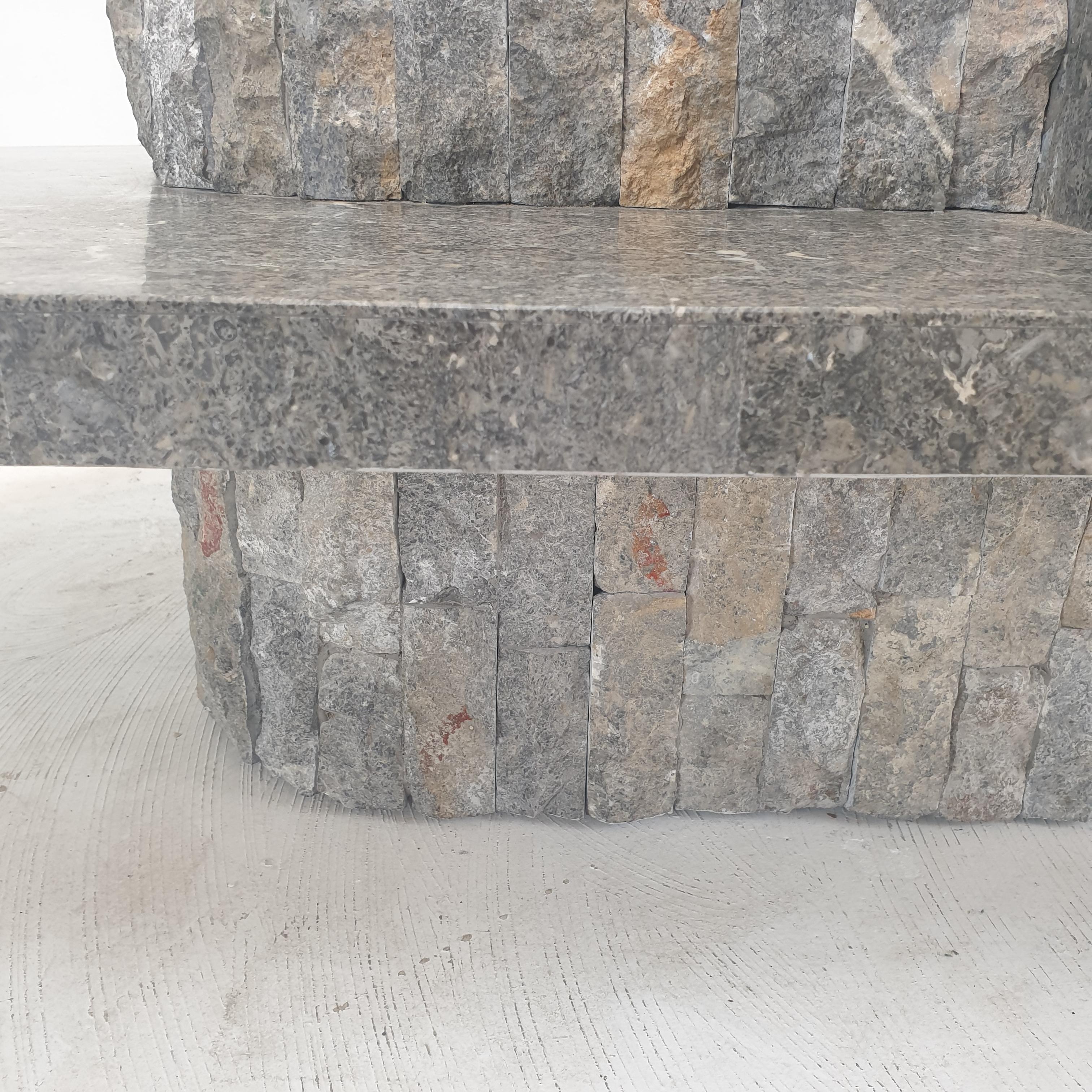 Magnussen Ponte Mactan Stone or Fossil Stone Coffee Table, 1980s For Sale 9