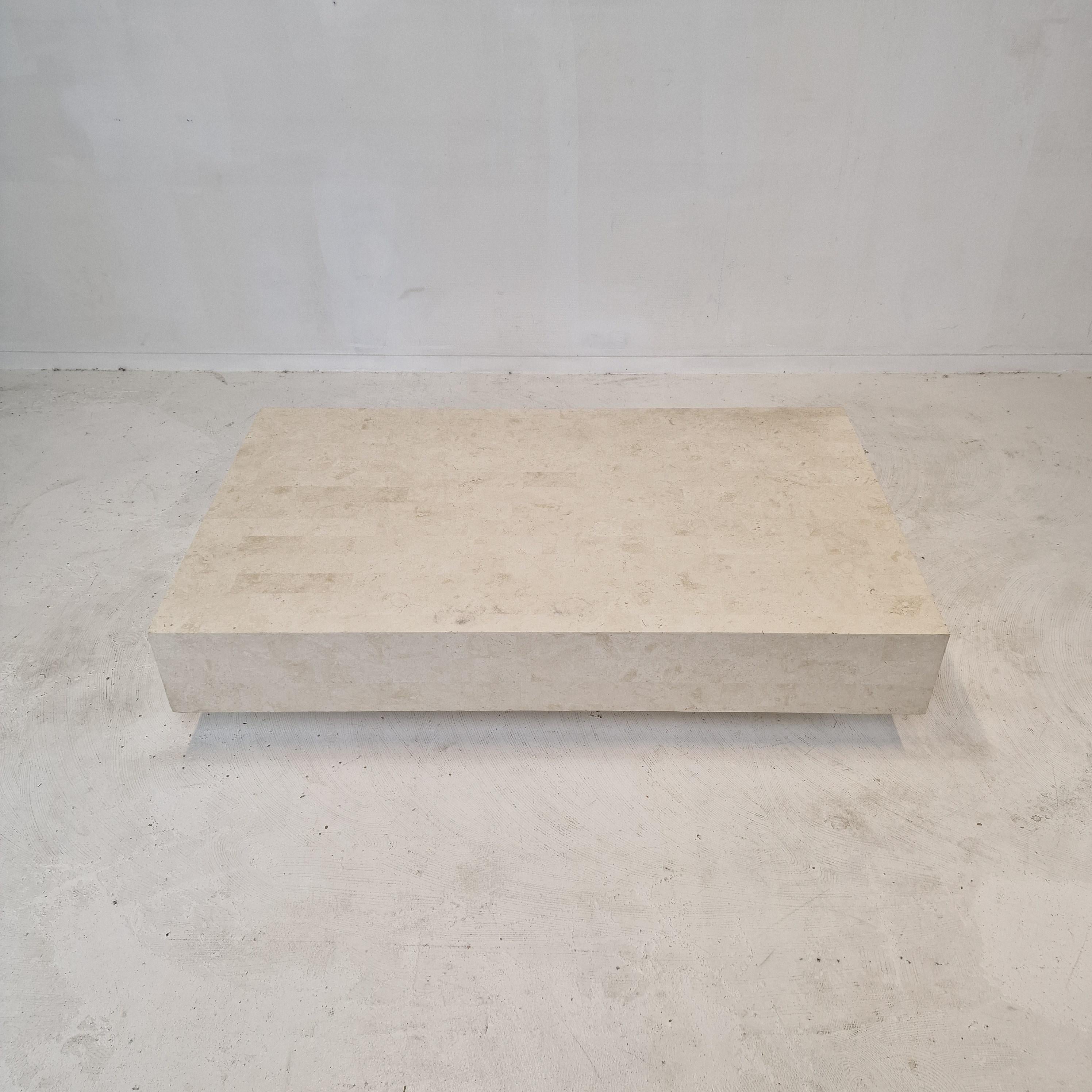 Unknown Magnussen Ponte Mactan Stone or Fossil Stone Coffee Table, 1980s