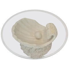 Magnussen Ponte Mactan Stone or Fossil Stone Shell Coffee Table, 1980s