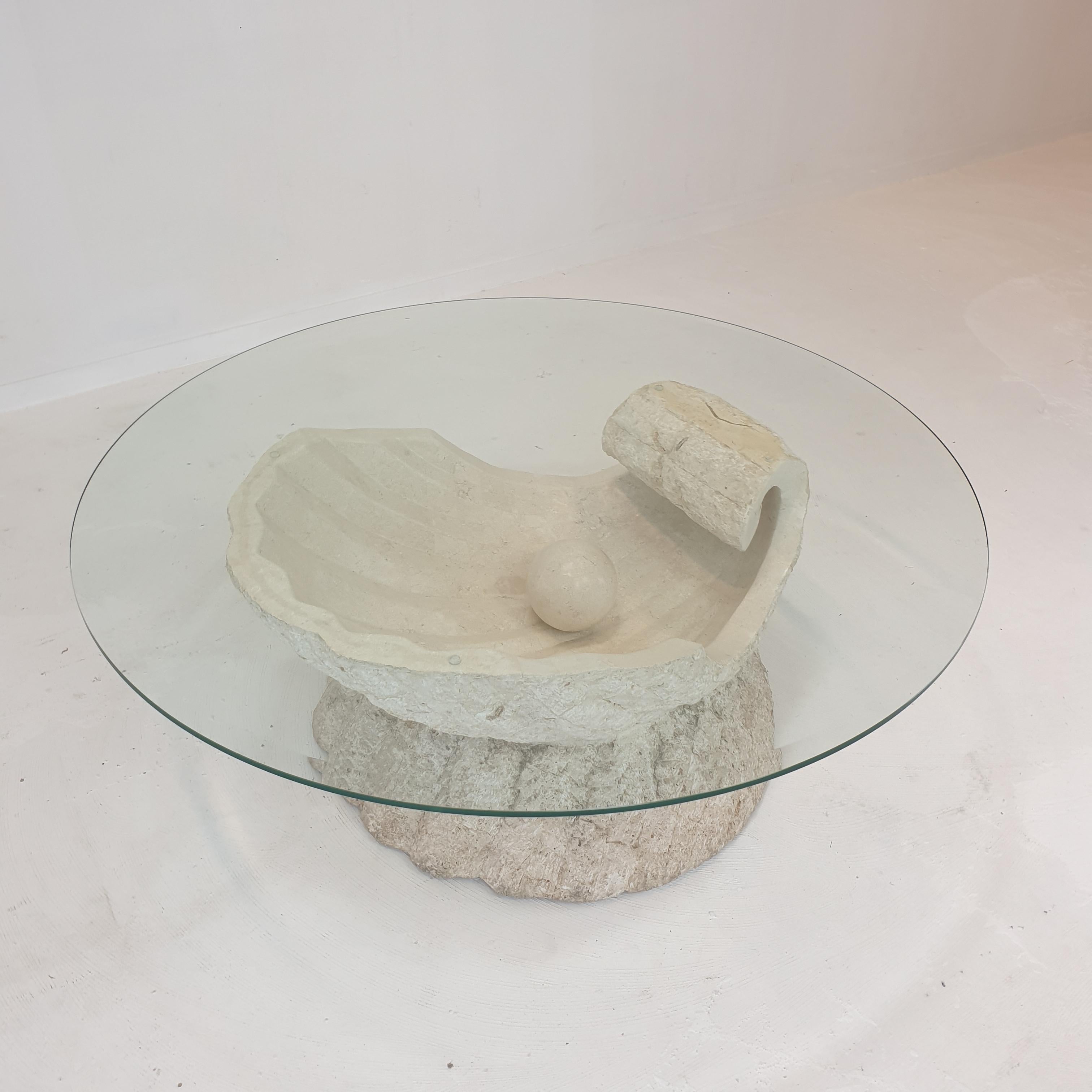 Magnussen Ponte Mactan Stone or Fossil Stone Shell Coffee Table, 1980s For Sale 6