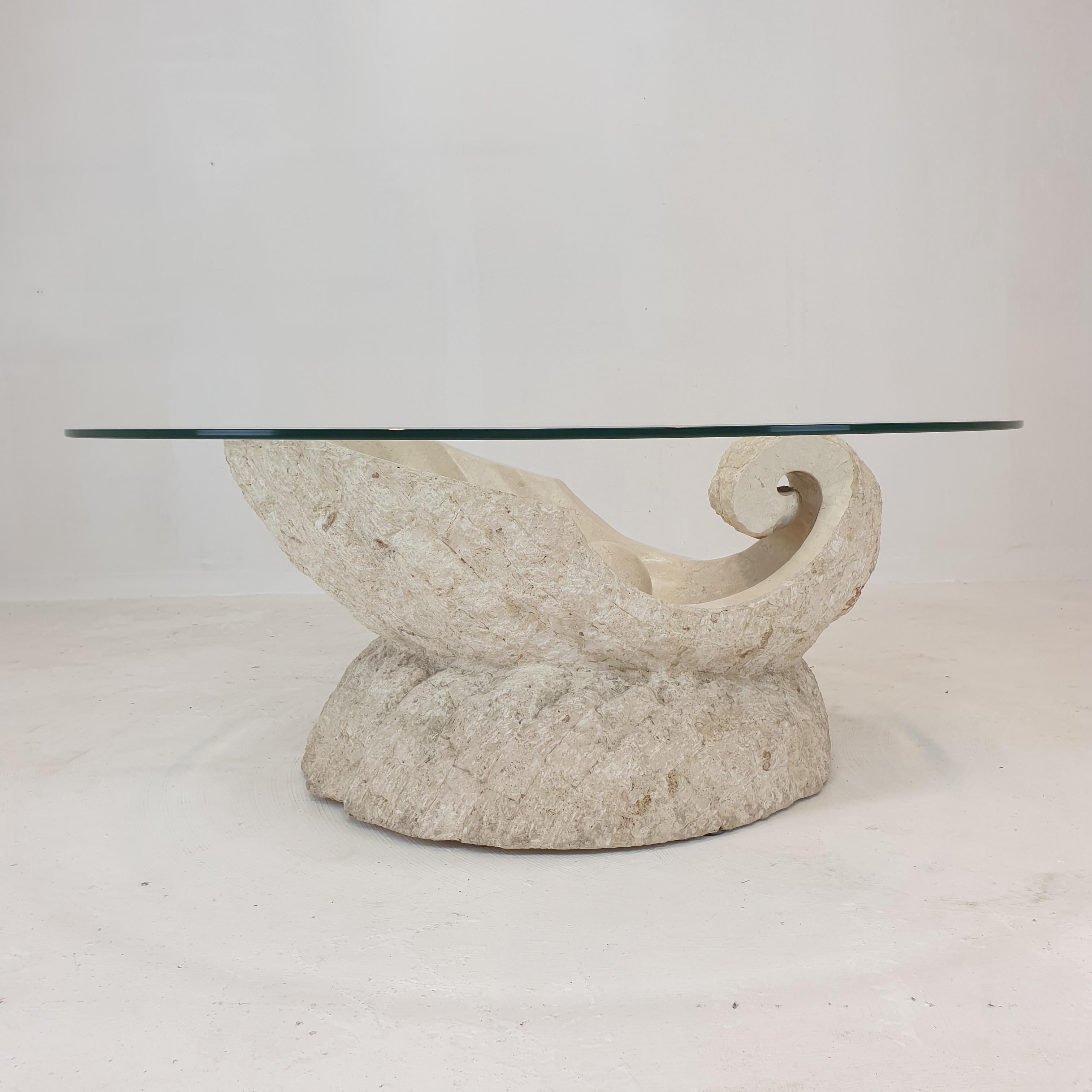 Magnussen Ponte Mactan Stone or Fossil Stone Shell Coffee Table, 1980s For Sale 8