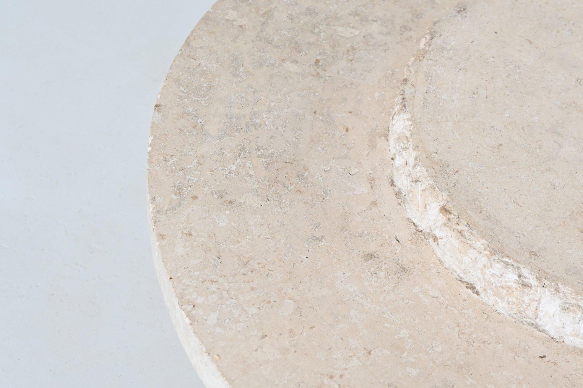 Late 20th Century Magnussen Ponte sculptural Mactan stone coffee table Belgium 1970 For Sale