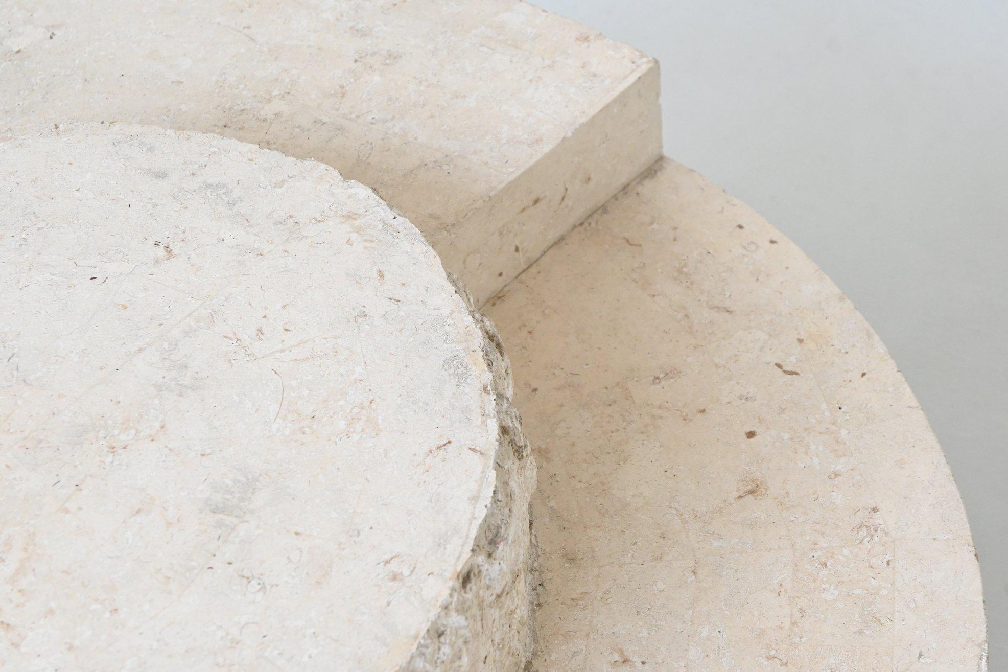 Stone Magnussen Ponte sculptural Mactan stone coffee table Belgium 1970 For Sale