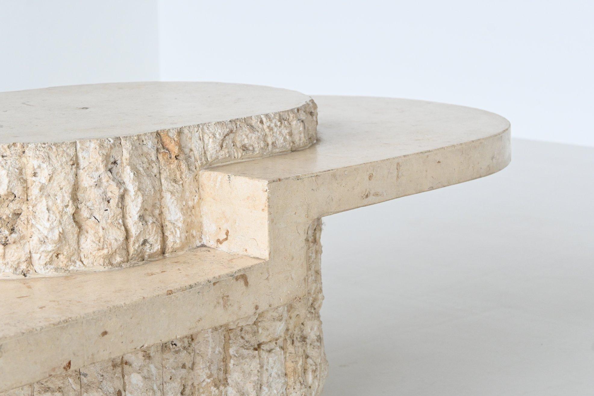 Magnussen Ponte sculptural Mactan stone oval coffee table Italy 1970 6