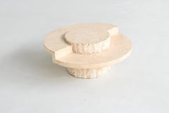 Magnussen Ponte sculptural Mactan stone white coffee table Belgium 1970