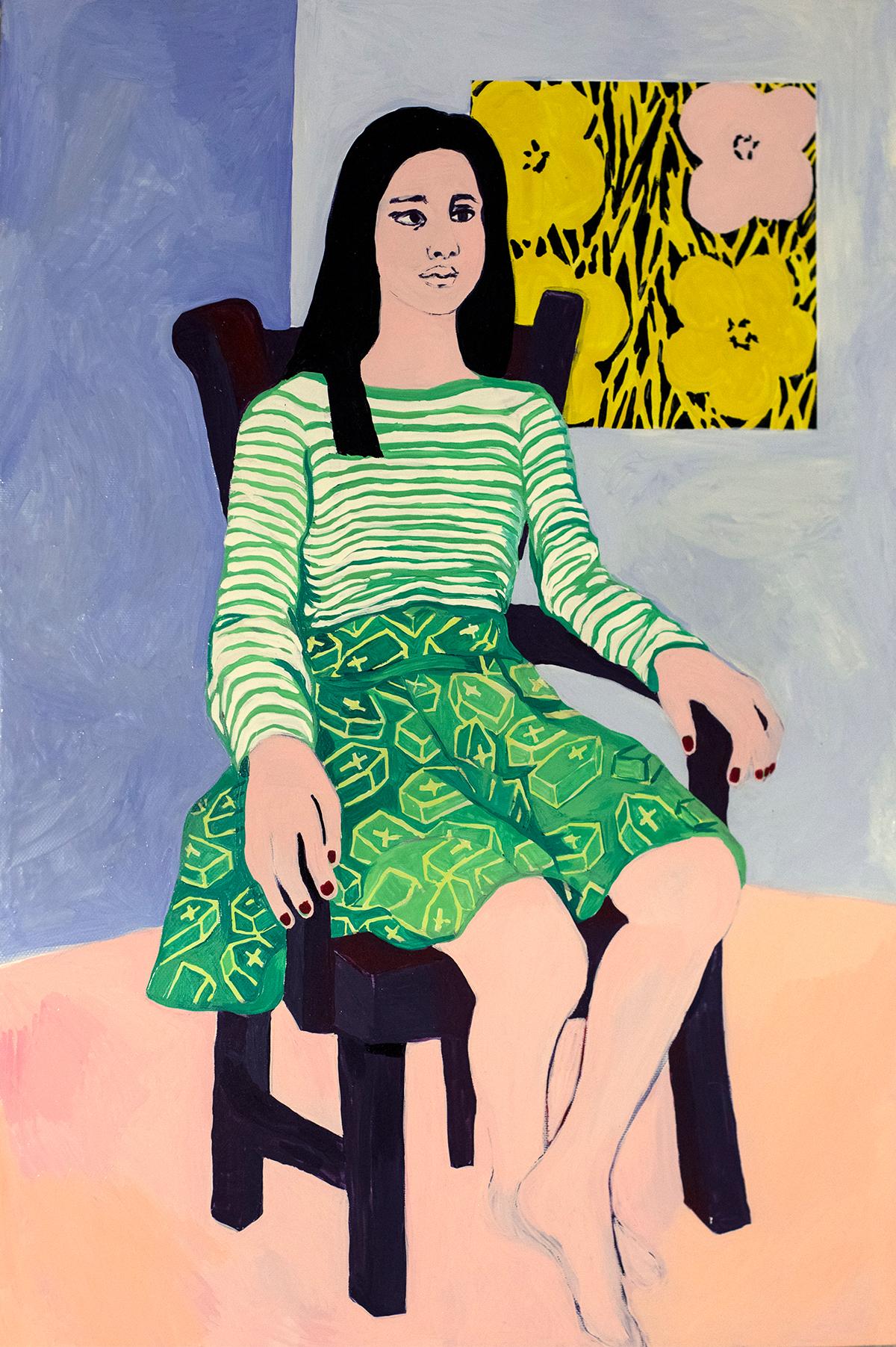 Magola Moreno  Portrait Painting - Art Lovers - Series II, One of a Kind