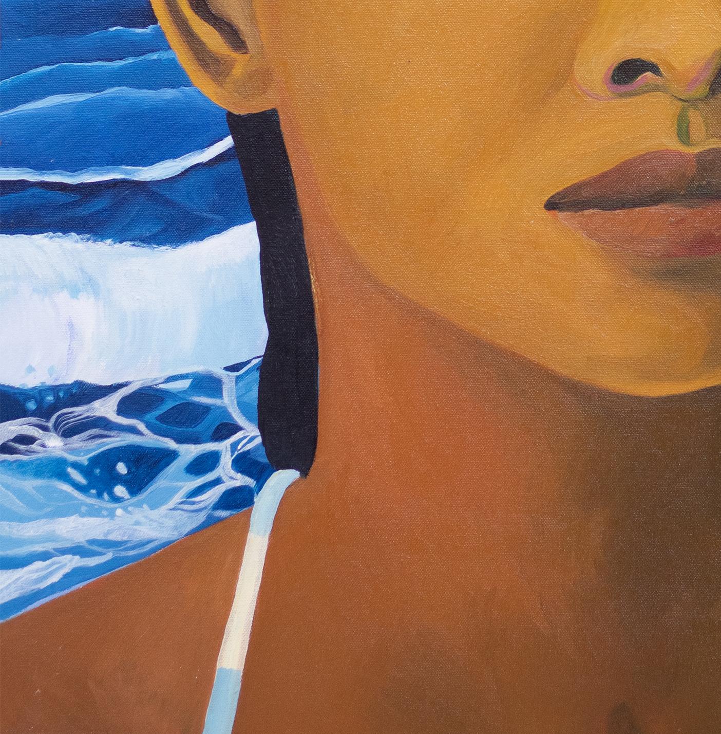 Marina, 2021 by Magola Moreno
Oil on Canvas
71 cm H x 49 cm W
Unframed
______________
On the eastern slopes of the Sierra Nevada in the municipality of Pueblo Bello Cesar, Magola Moreno found the perfect place to leave everything behind and devote
