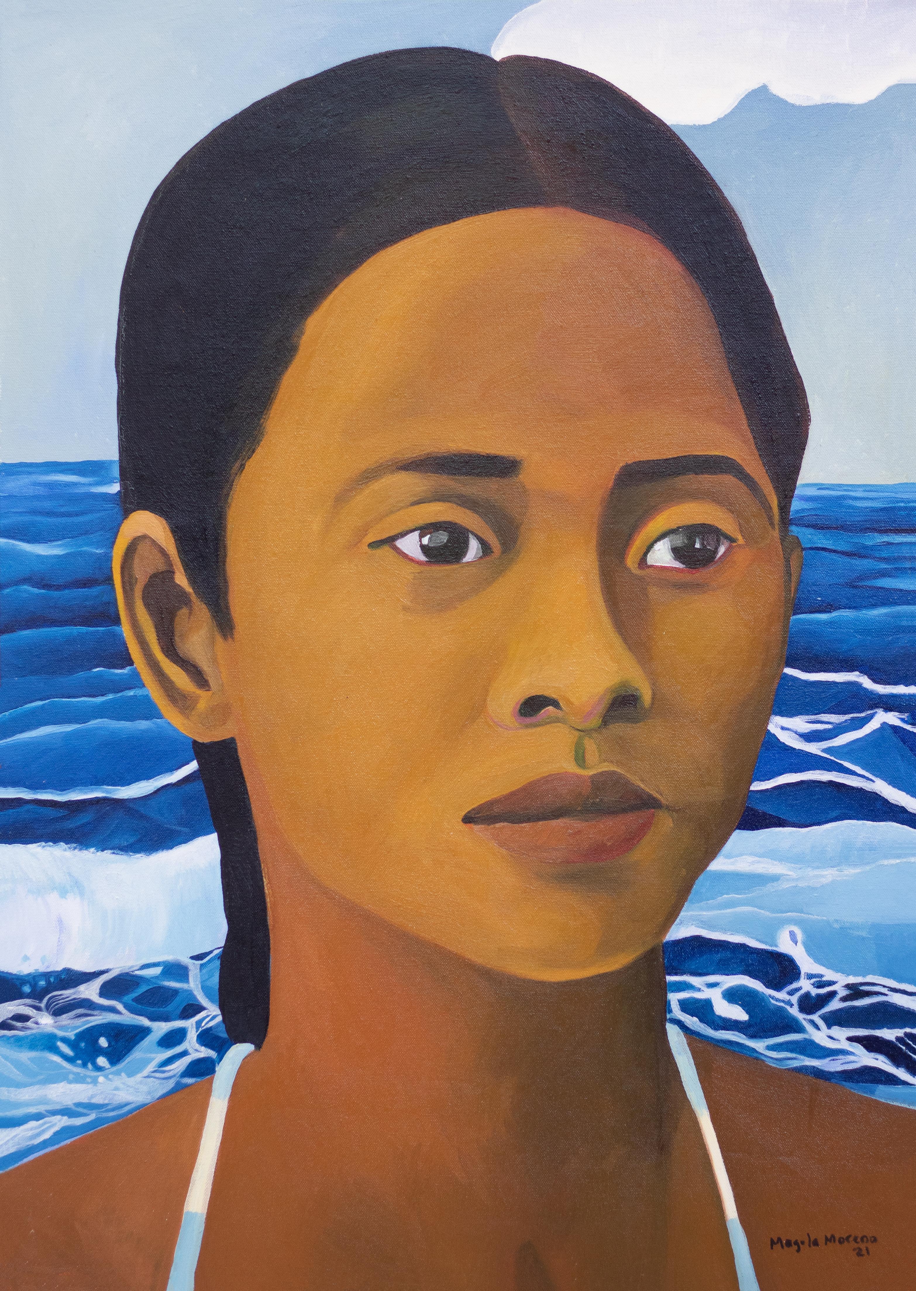 Magola Moreno  Figurative Painting - Marina, Painting