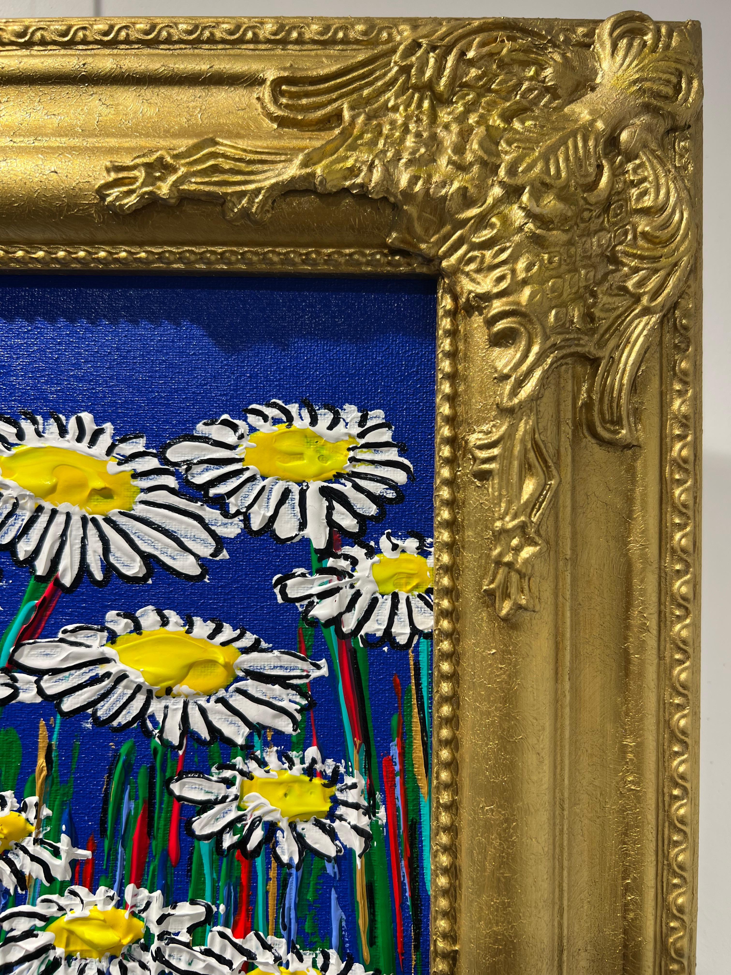 Gänseblümchen #2 Blau & Mehrfarbig (Zeitgenössisch), Painting, von Magot