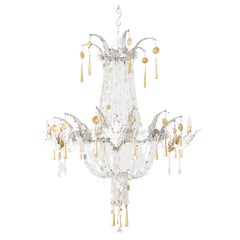 Lustre de style Régence Magpie blanc et or