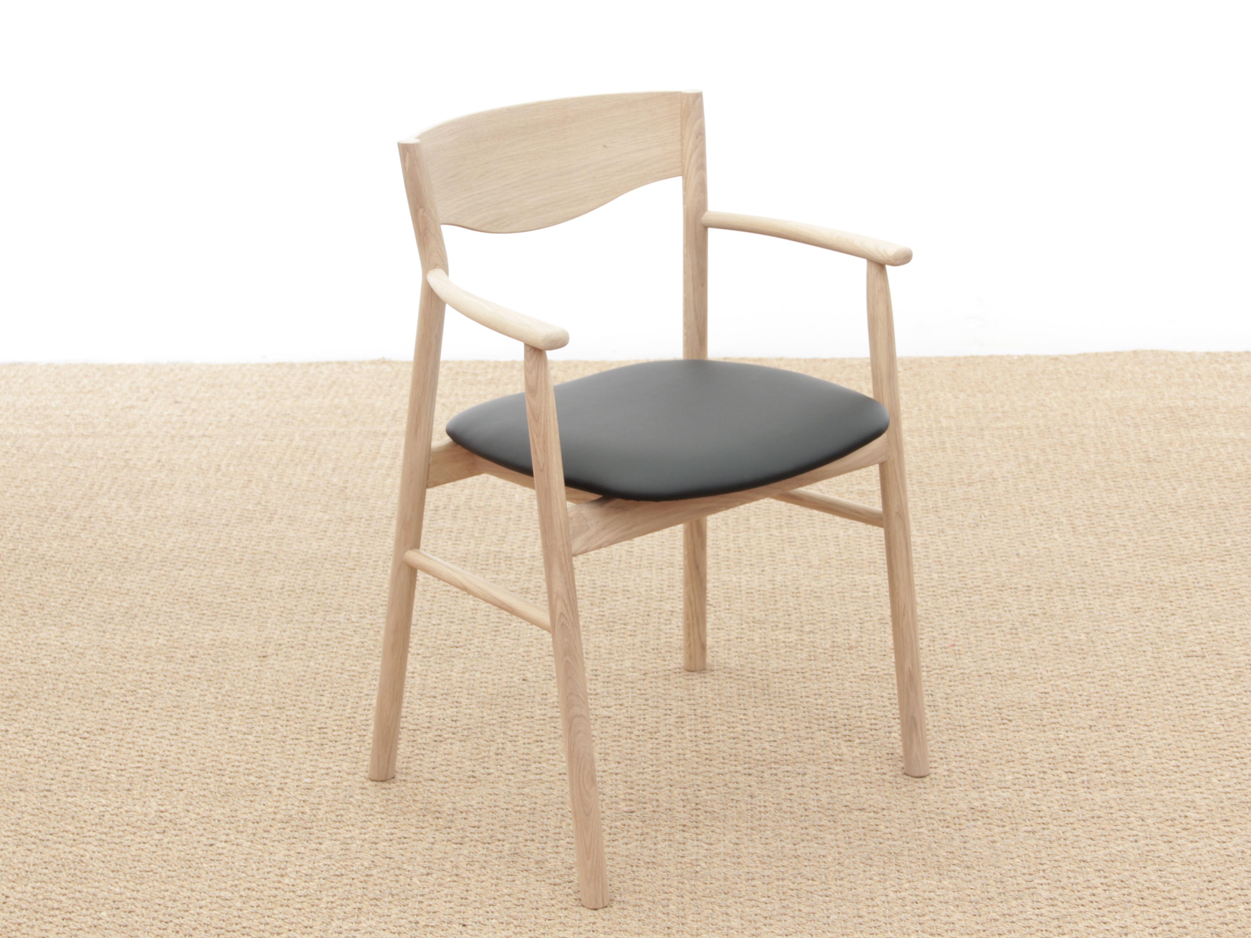 Contemporary Magrethe Armchair in Oak For Sale