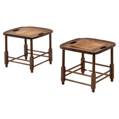 Sgabello Magrini, metà del secolo scorso, palissandro, design brasiliano, anni '50