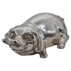 Magrino Sterling Silver over Resin Whimsical Pig Figurine
