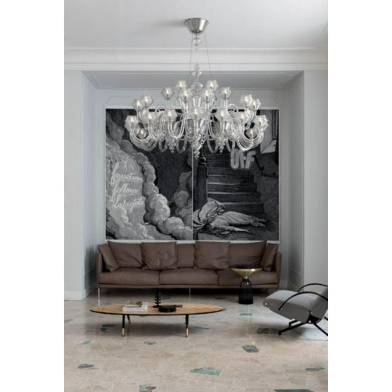 Magritte 5721 Chandelier, 36 Bulbs, Transparent Venetian Crystal In New Condition For Sale In Venice, IT