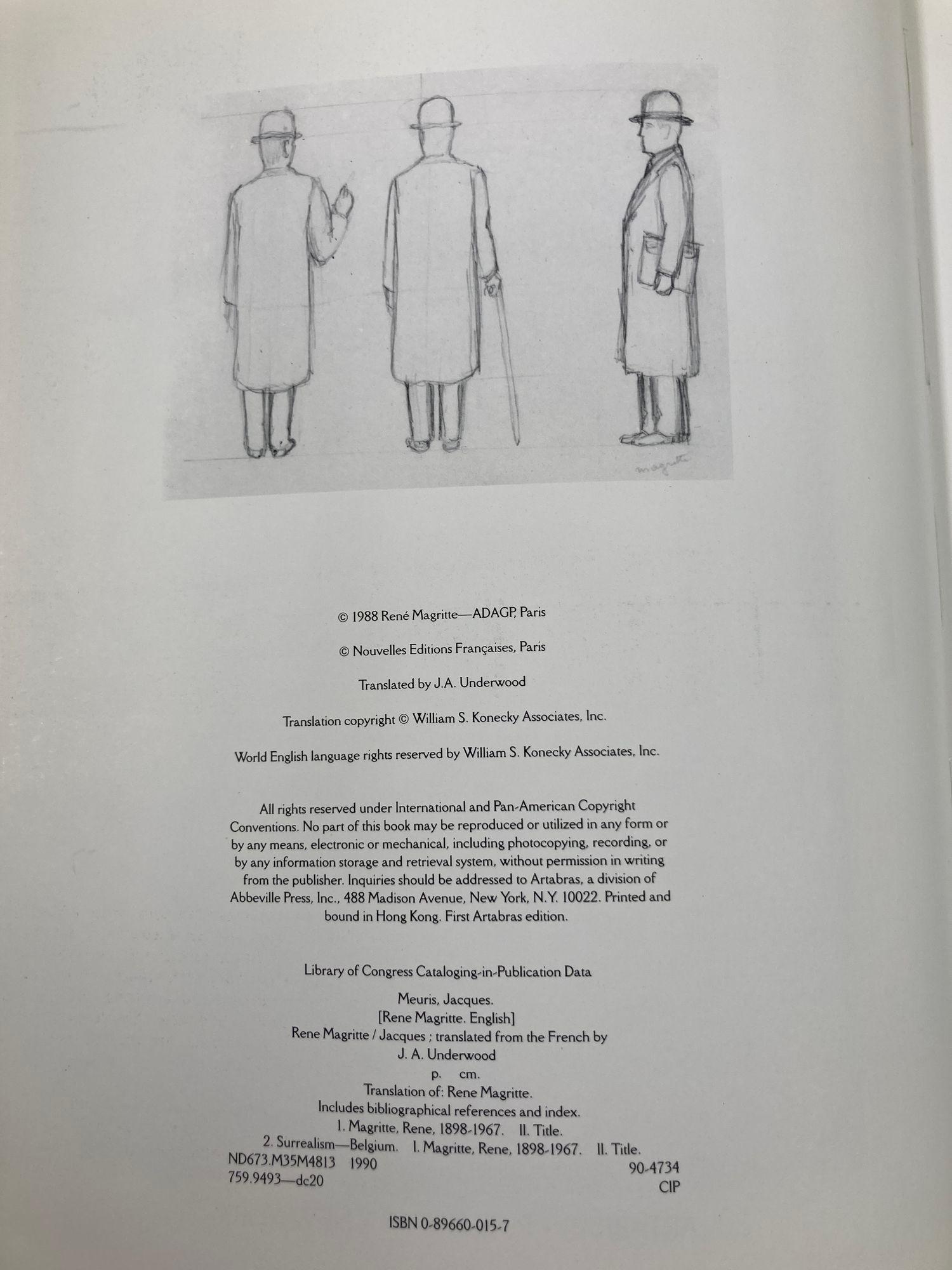 Moderne Livre d'art à couverture rigide Magritte de Jacques Meuris 1988, 1ère édition en vente